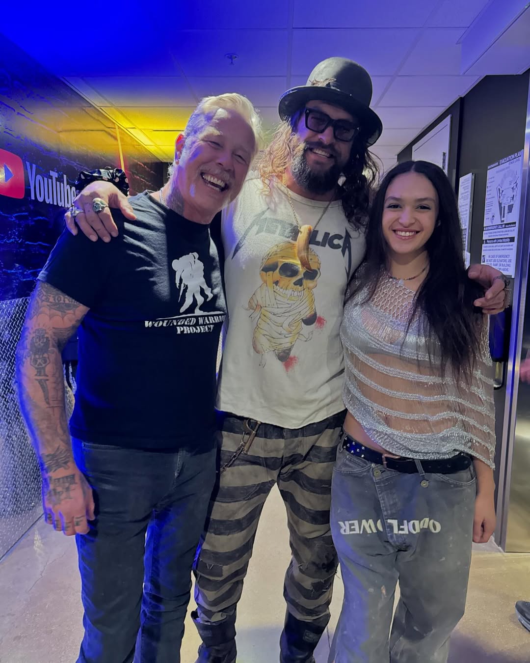 A band member, Lola, and Jason Momoa, from a post dated December 14, 2024 | Source: Instagram/prideofgypsies