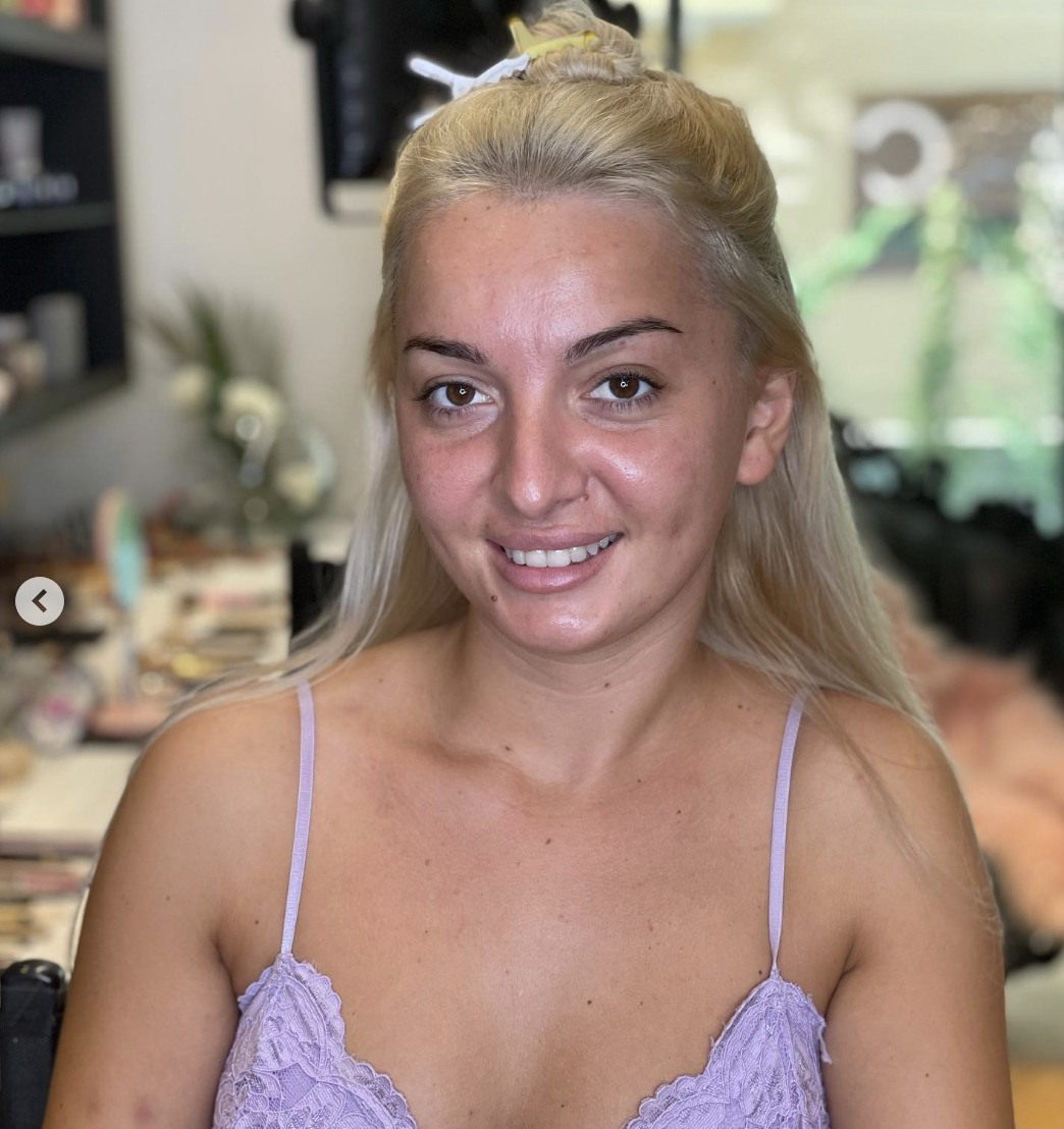 The bride before glam | Source: Instagram/arber_bytyqi_mua