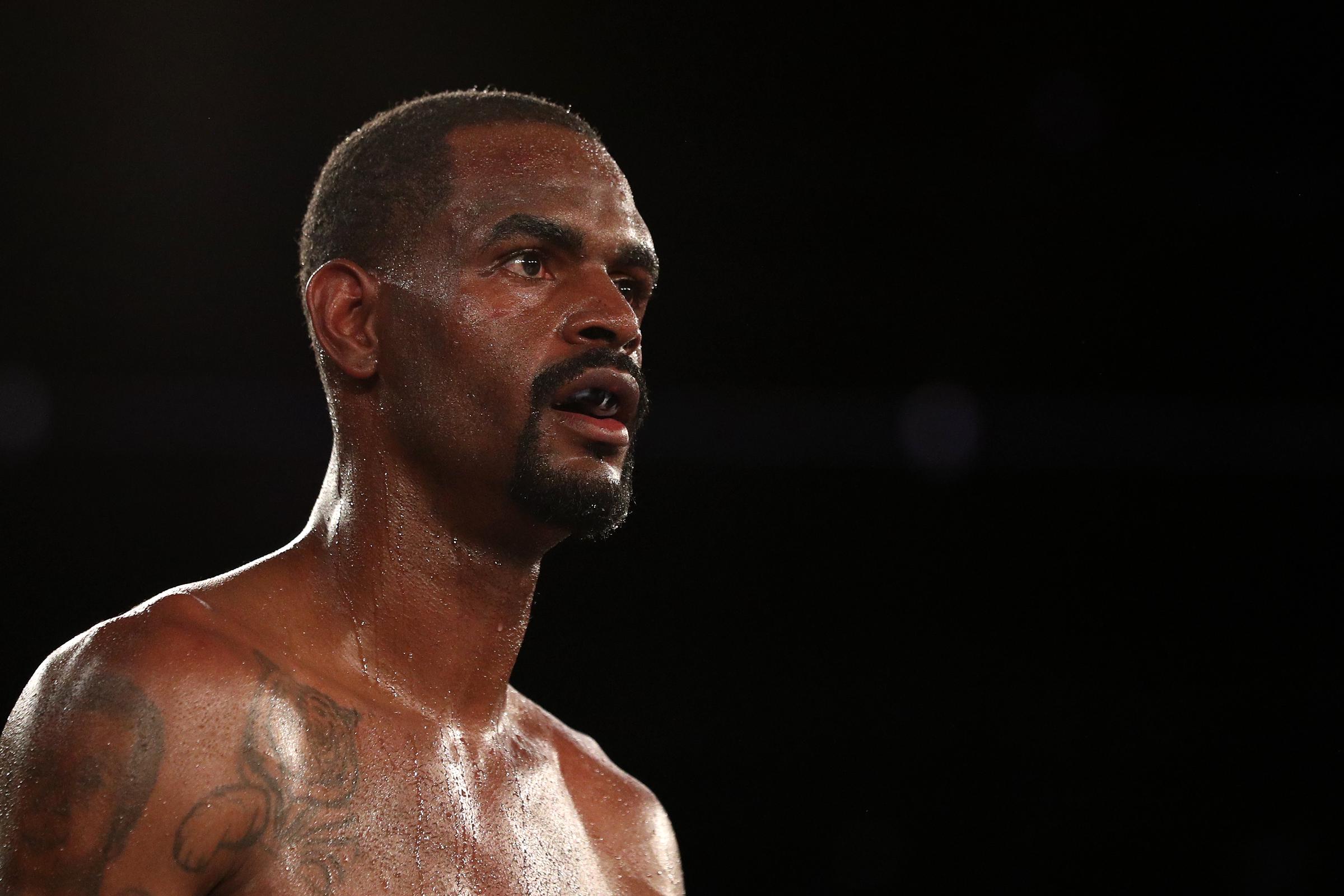 Terrel Williams competes against Prichard Colón during their super welterweight bout in Fairfax, Virginia, on Oct. 17, 2015. Days later, Terrel said he could not enjoy the victory after learning about Colón’s condition. | Source: Getty Images