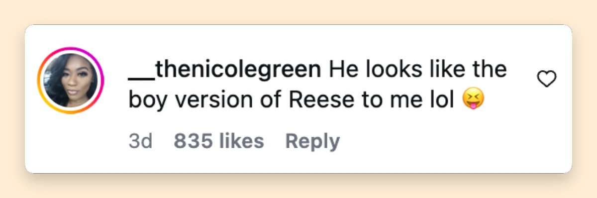 A social media user joins the online discussion about Deacon Phillippe's resemblance to his famous parents. | Source: Instagram/entertainmenttonight