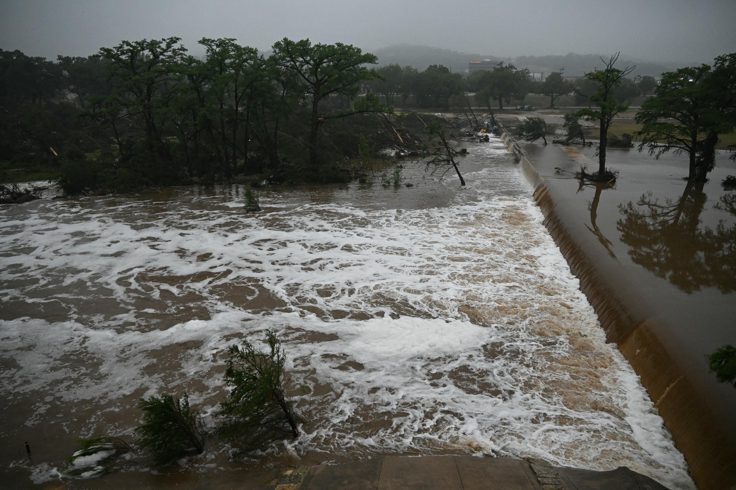 A view of the flooding at the Guadalupe River in Kerrville, Texas on July 5, 2025. | Source: Getty Images