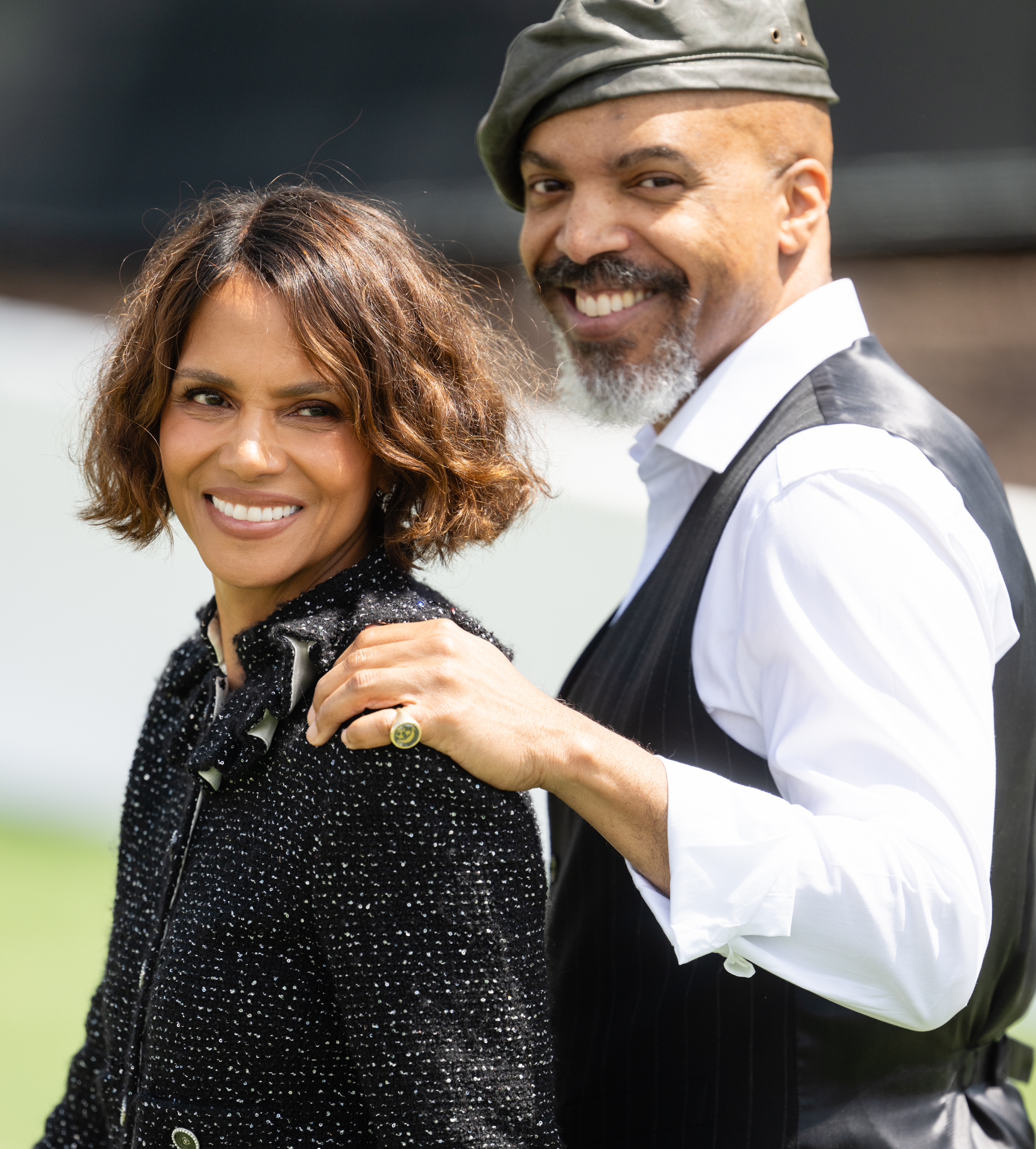 Berry and Hunt flashed big smiles in this sunny appearance together. After three marriages and years of very public relationship drama, Berry has spoken about Hunt with a distinctly different kind of certainty.