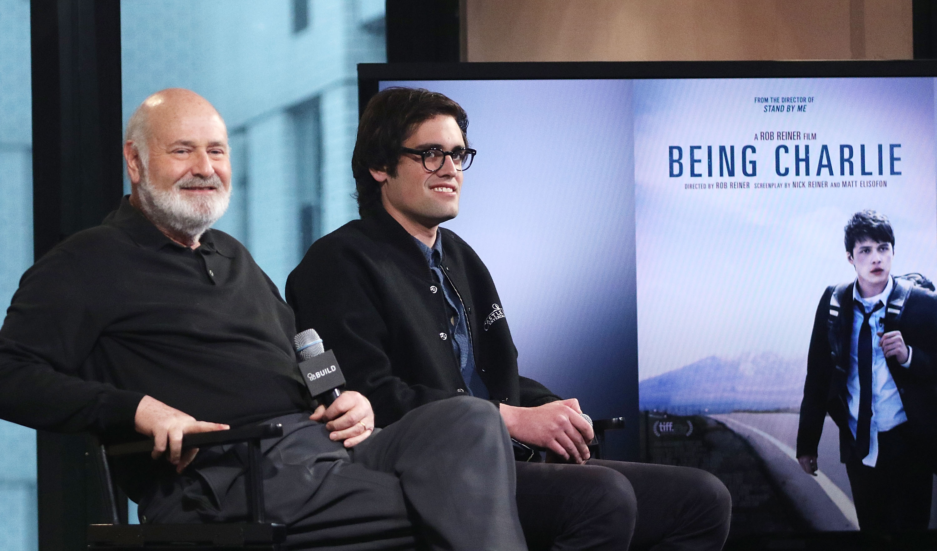 Rob Reiner and Nick Reiner discuss their film "Being Charlie" in New York City on May 4, 2016. | Source: Getty Images