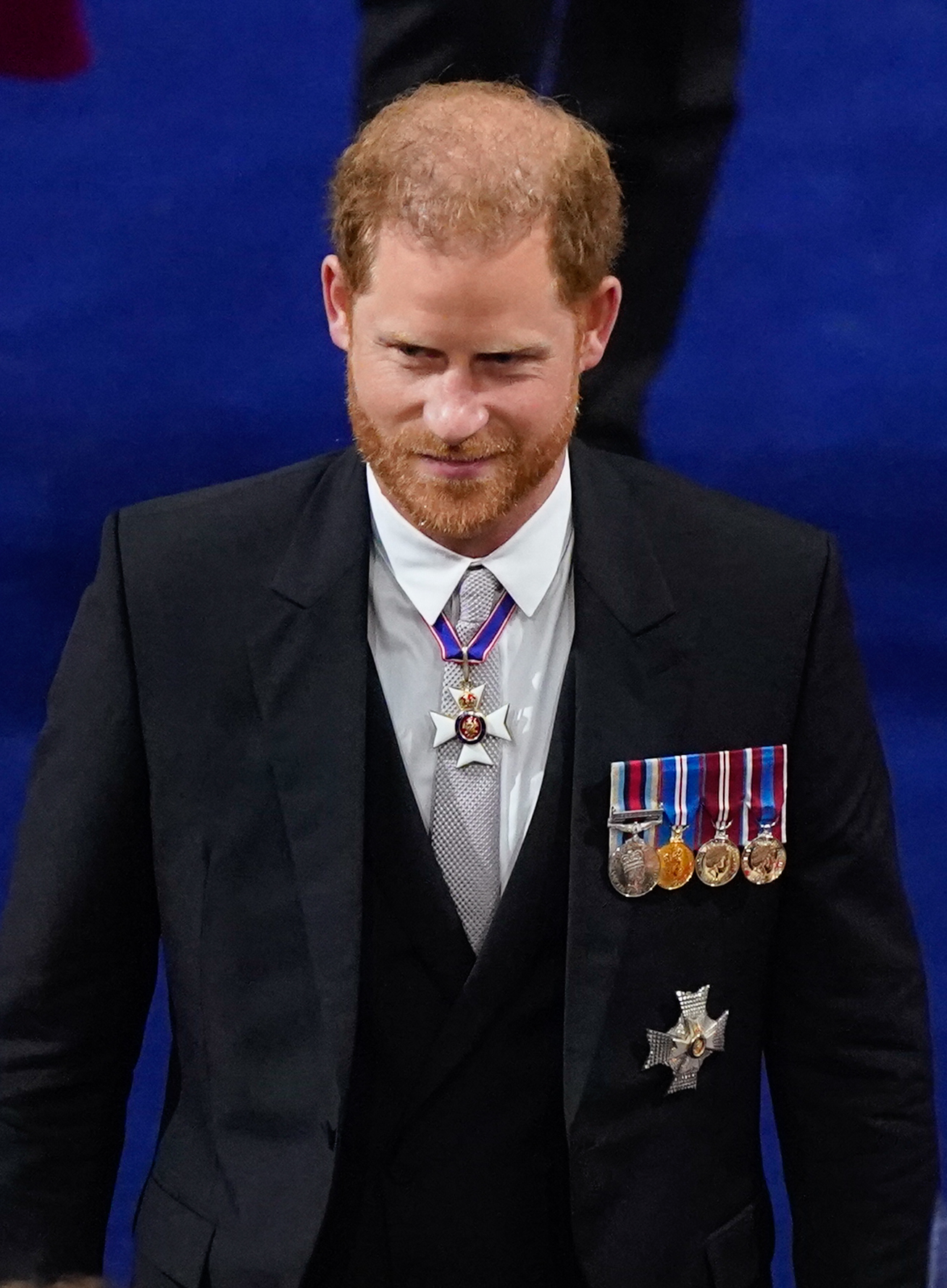 Prince Harry arrives for the coronation ceremony of King Charles III and Queen Camilla in Westminster Abbey, on May 6, 2023, in London, England. | Source: Getty Images