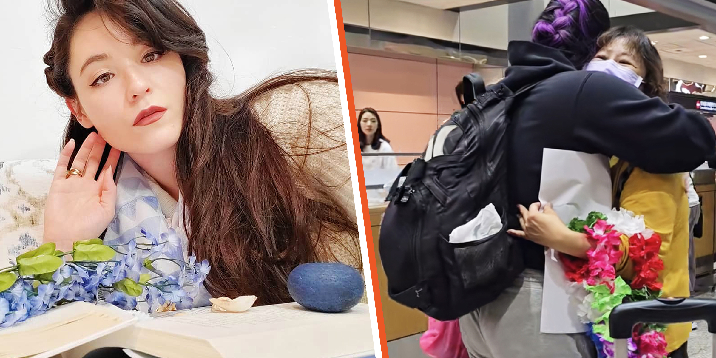 The Author | Scene of the author hugging her biological mom at the airport | Source: Instagram/booksbystefany | TikTok.com/booksbystefanyy