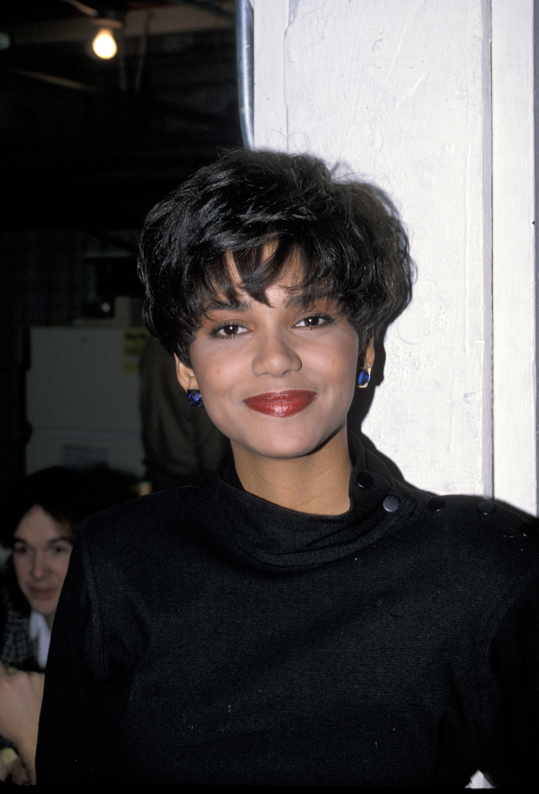 Halle Berry at 23 years old. [Photo taken in January 1990]. | Fun Fact: Halle Berry made her film debut in Spike Lee's "Jungle Fever" in 1991, playing Vivian, a drug-addicted woman — a dramatic departure from her earlier modeling and beauty-pageant image. Just a year later, she gained wider attention opposite Eddie Murphy in the hit romantic comedy "Boomerang."