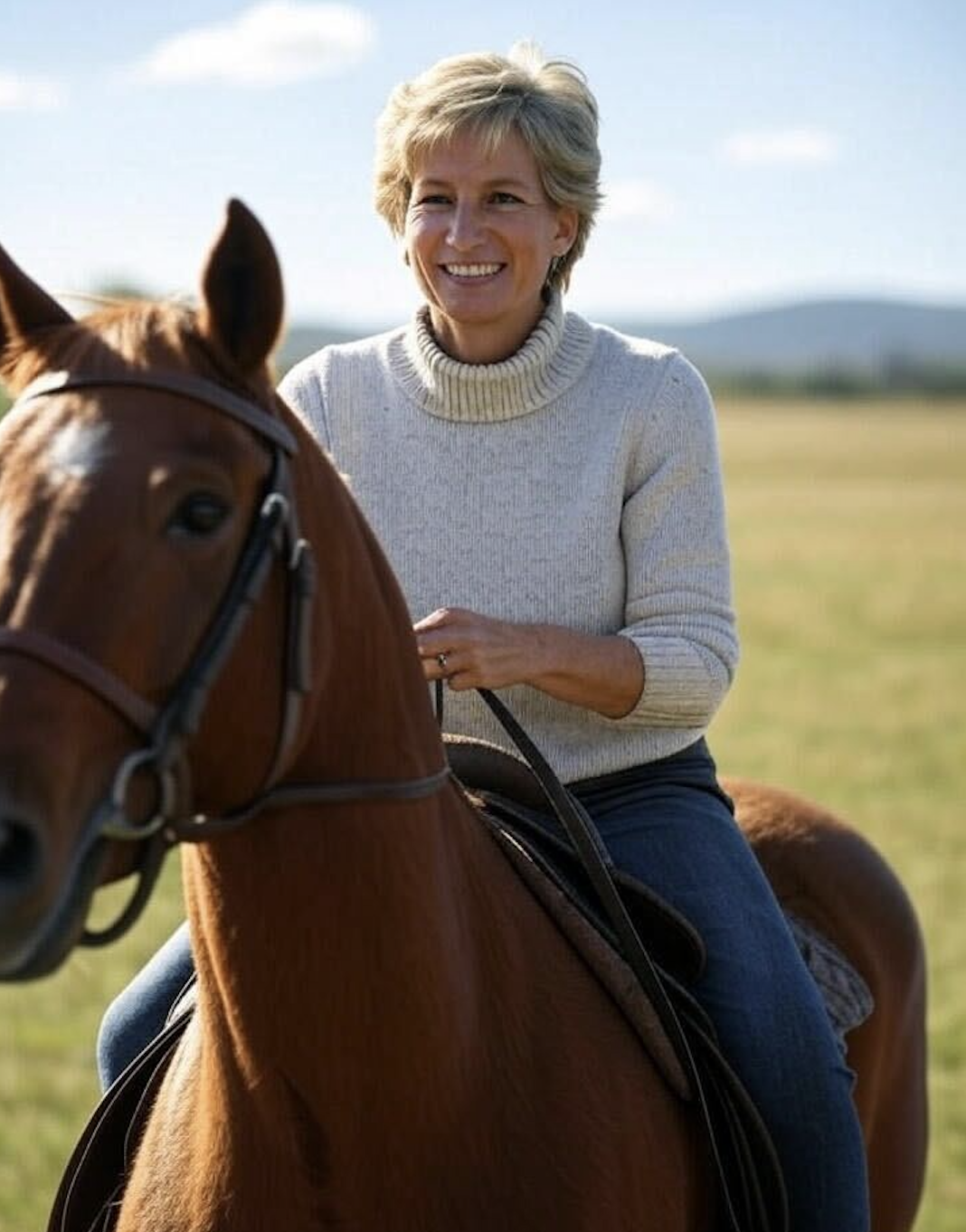 An Al-generated image of what Diana, Princess of Wales, could have looked like today. | Source: Grok