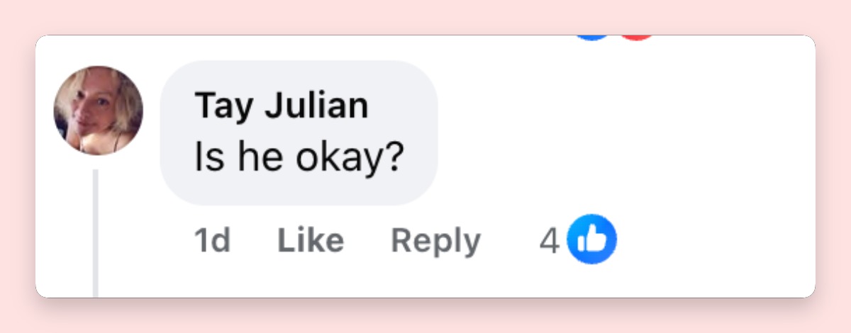 A viewer reacts to Tom Brady's runway walk at Gucci's Cruise 2027 show | Source: Facebook/Vogue
