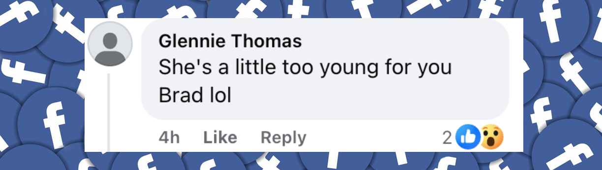 Netizen comment about Brad Pitt and Ines de Ramon, posted on December 18, 2025. | Source: Facebook/Girlfromjerseycity