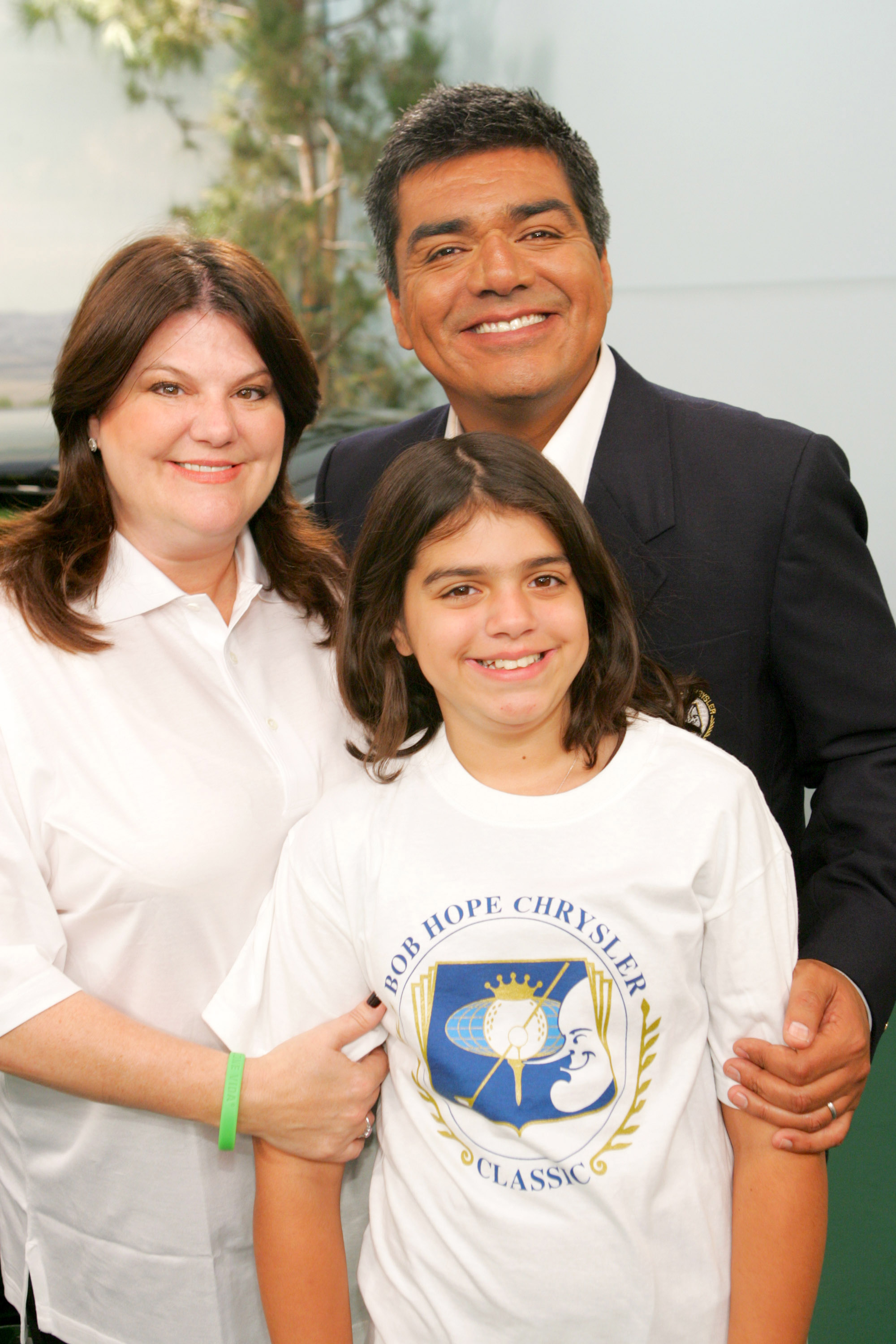 The family pictured on the set of "The George Lopez Show," 2006
