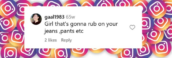 A netizen's reaction to Tori Spelling's belly piercings, from a post dated May 20, 2024 | Source: Instagram/Torispelling