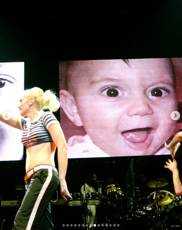 Kingston Rossdale's baby photo during a Gwen Stefani concert in a post dated May 26, 2025 | Source: Instagram/gwenstefani