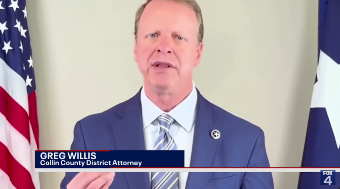 Collin County District Attorney Greg Willis addresses the public in a video statement about the first-degree murder indictment of Karmelo Anthony, posted on June 24, 2025 | Source: YouTube/fox4news