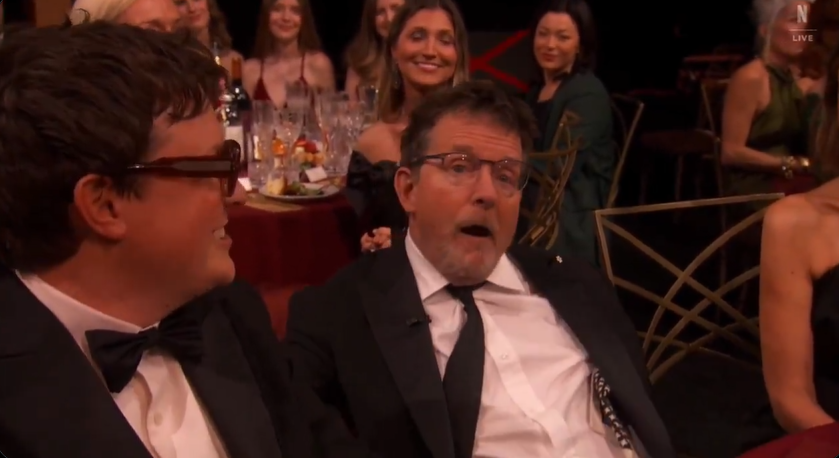 Michael J. Fox with his son Sam | Source: X/PopTvStudio