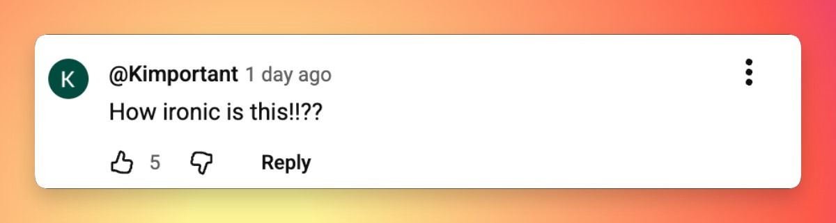 A netizen reaction. | Source: YouTube Shorts/@thesailinghookers