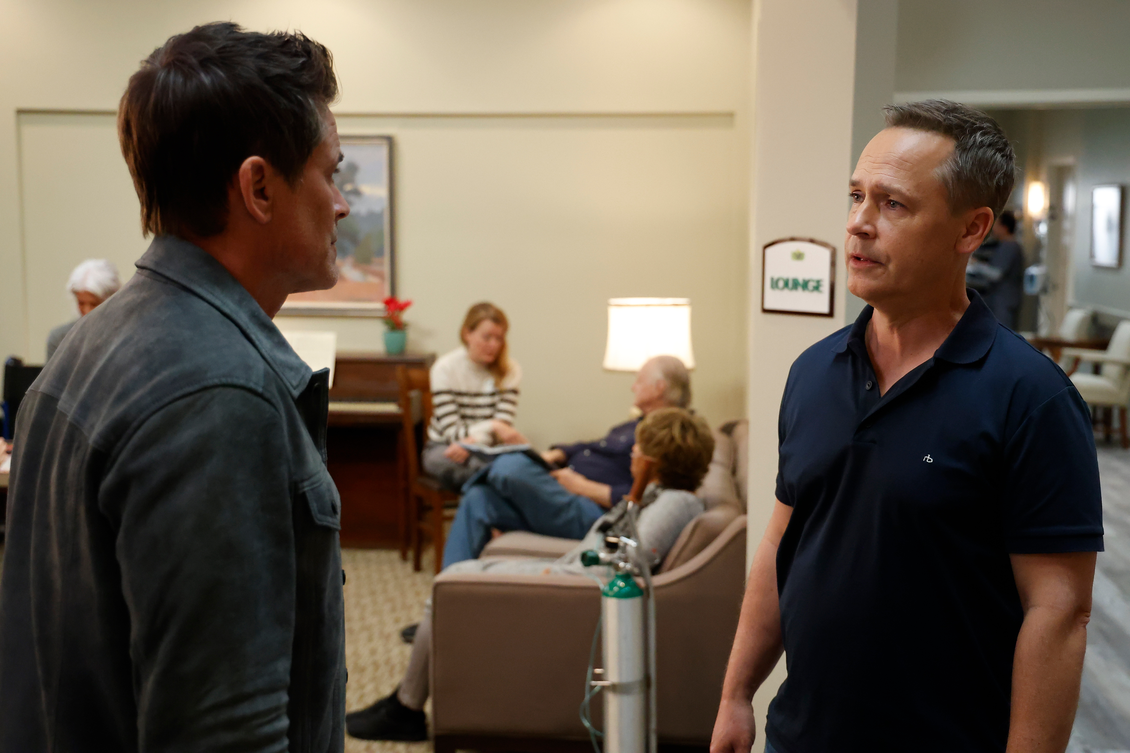 This on-set image captures the brothers working opposite each other on 9-1-1: Lone Star, where their real-life history became part of the dynamic they brought to the screen. | Source: Getty Images