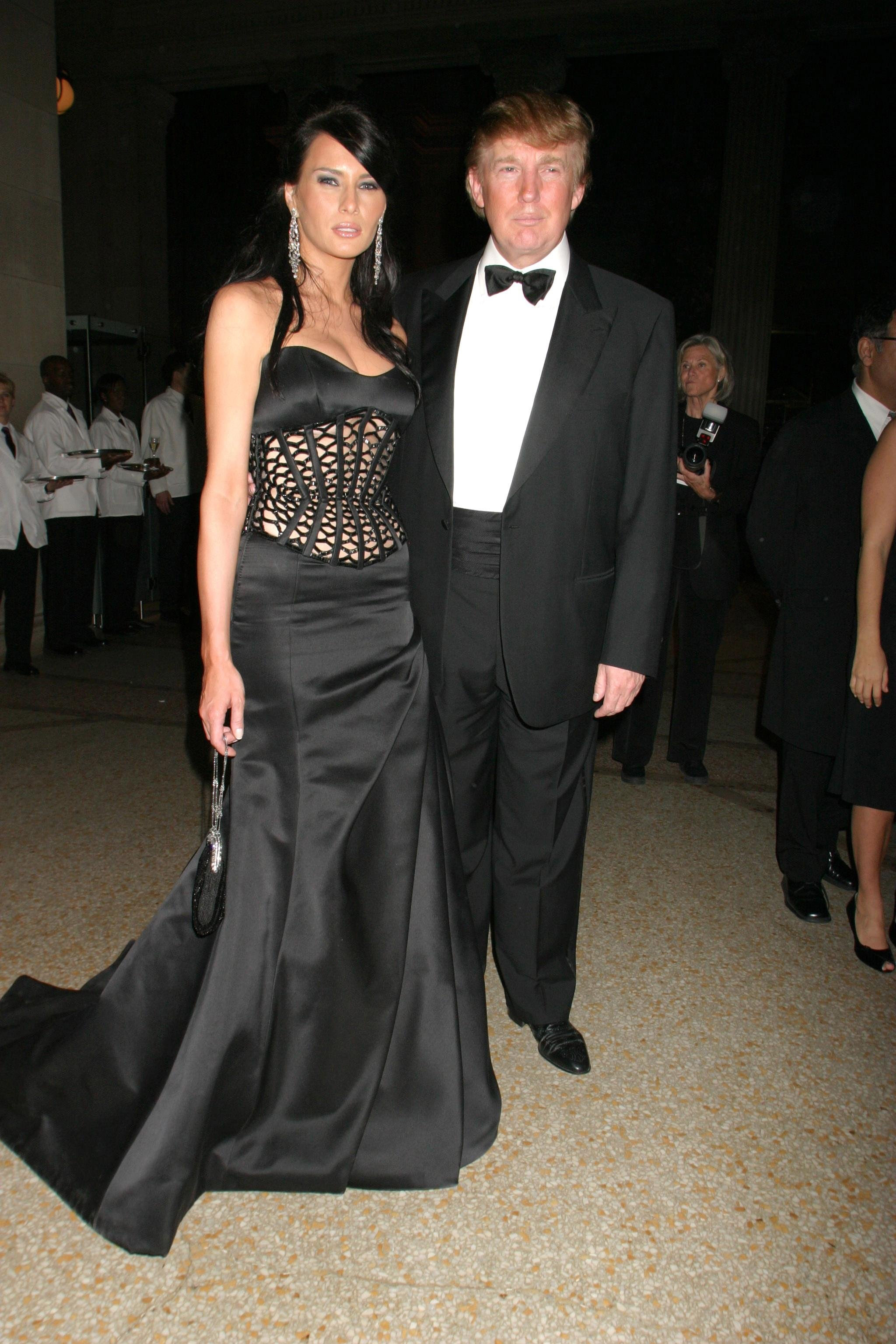 Donald Trump and Melania Knauss are at the "Dangerous Liaisons: Fashion and Furniture in the 18th Century" Costume Institute benefit gala held at the Metropolitan Museum of Art in New York on April 26, 2004 | Source: Getty Images