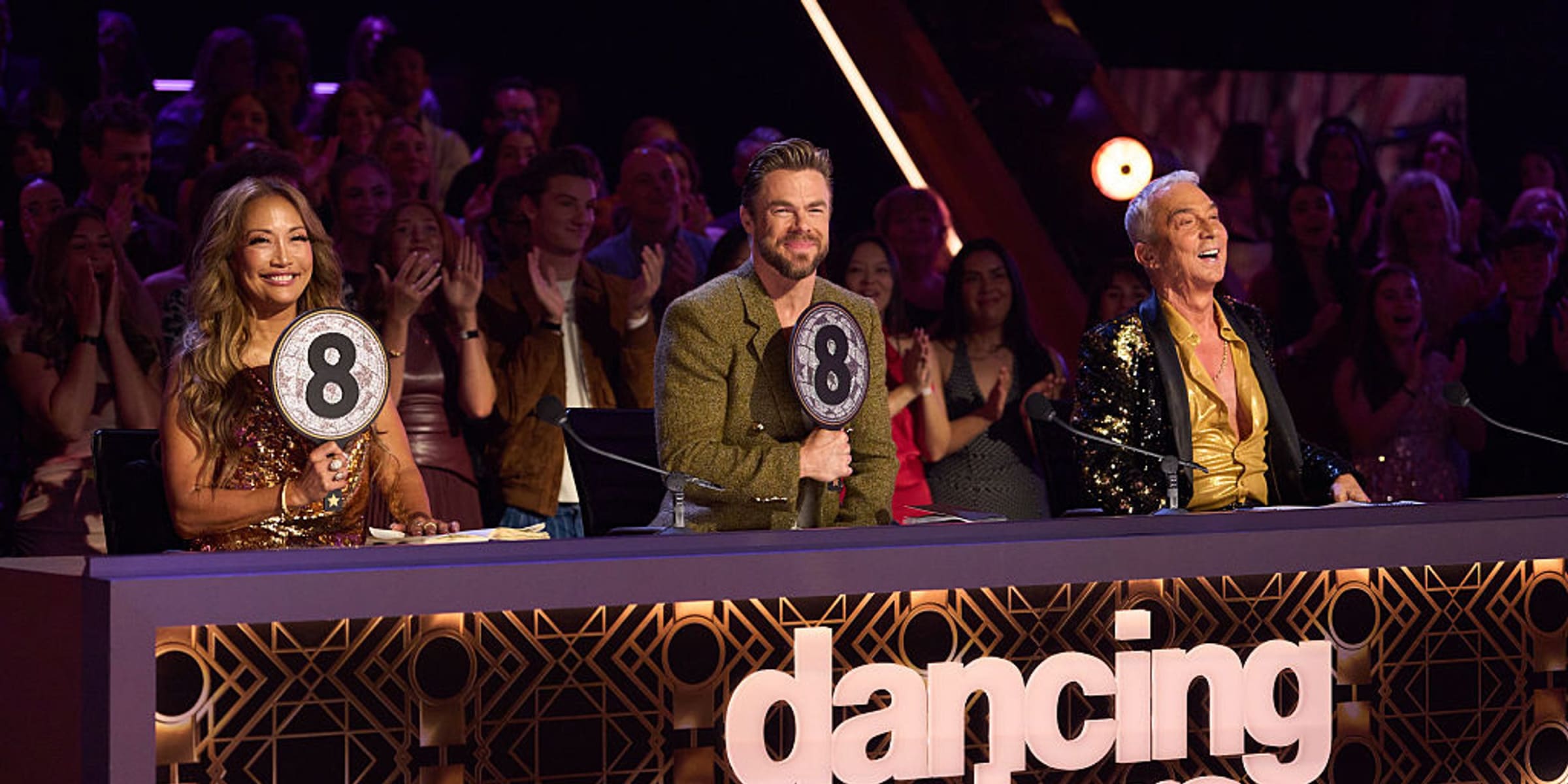 Carrie Ann Inaba, Derek Hough, and Bruno Tonioli. | Source: Getty Images