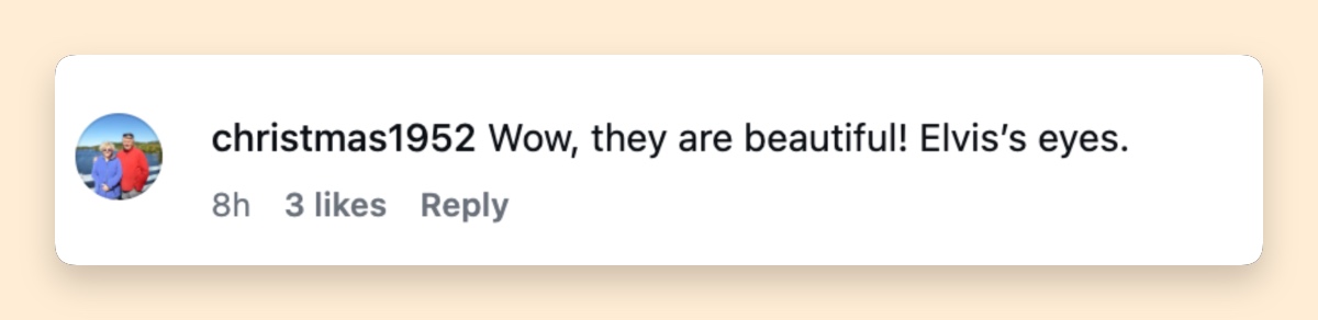 A viewer was struck by the twins' eyes, recognizing one of their legendary grandfather's most famous features.