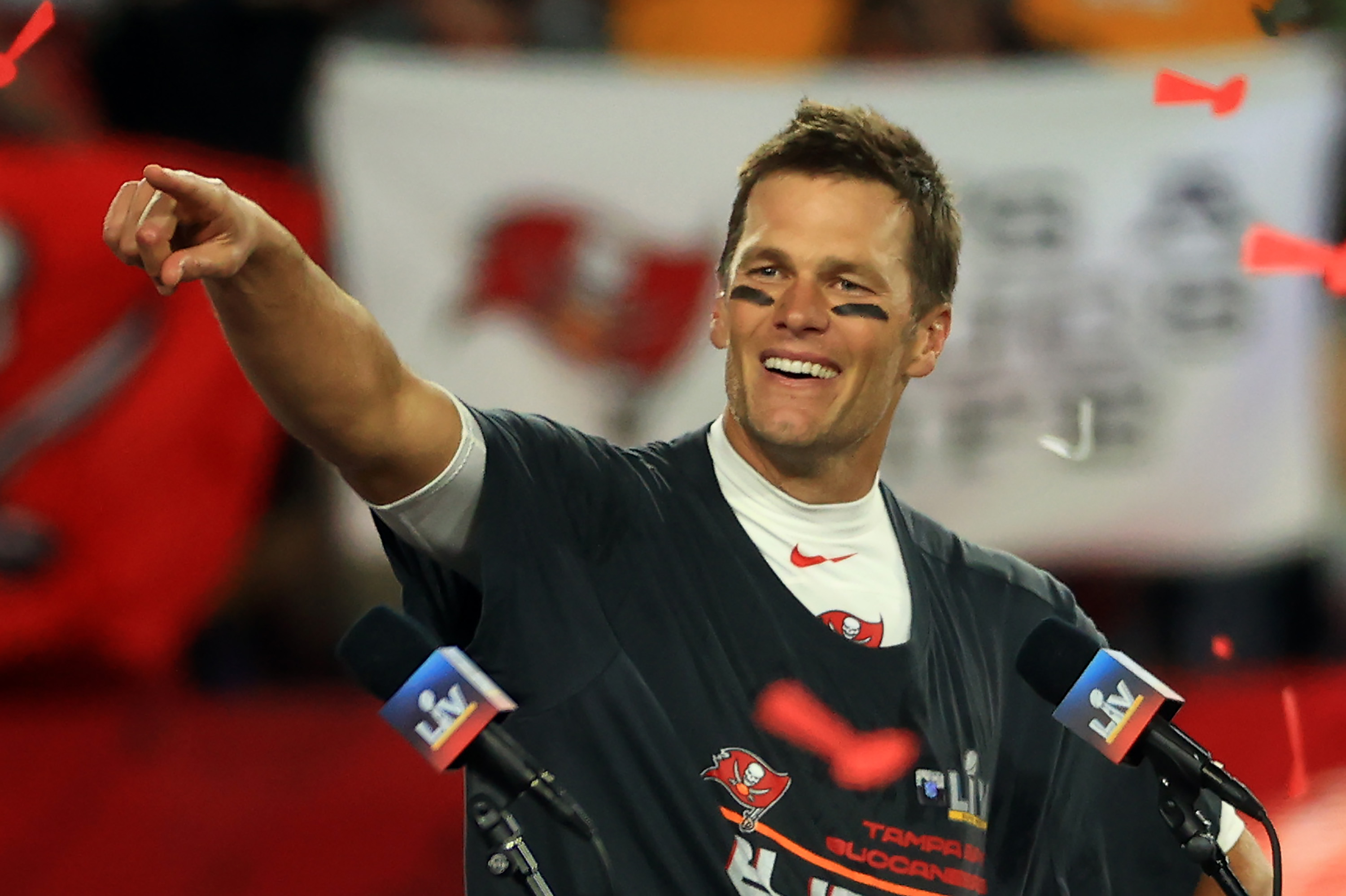 Tom Brady celebrated the Buccaneers' Super Bowl LV victory in 2021 after leading Tampa Bay to a decisive win over the Kansas City Chiefs.