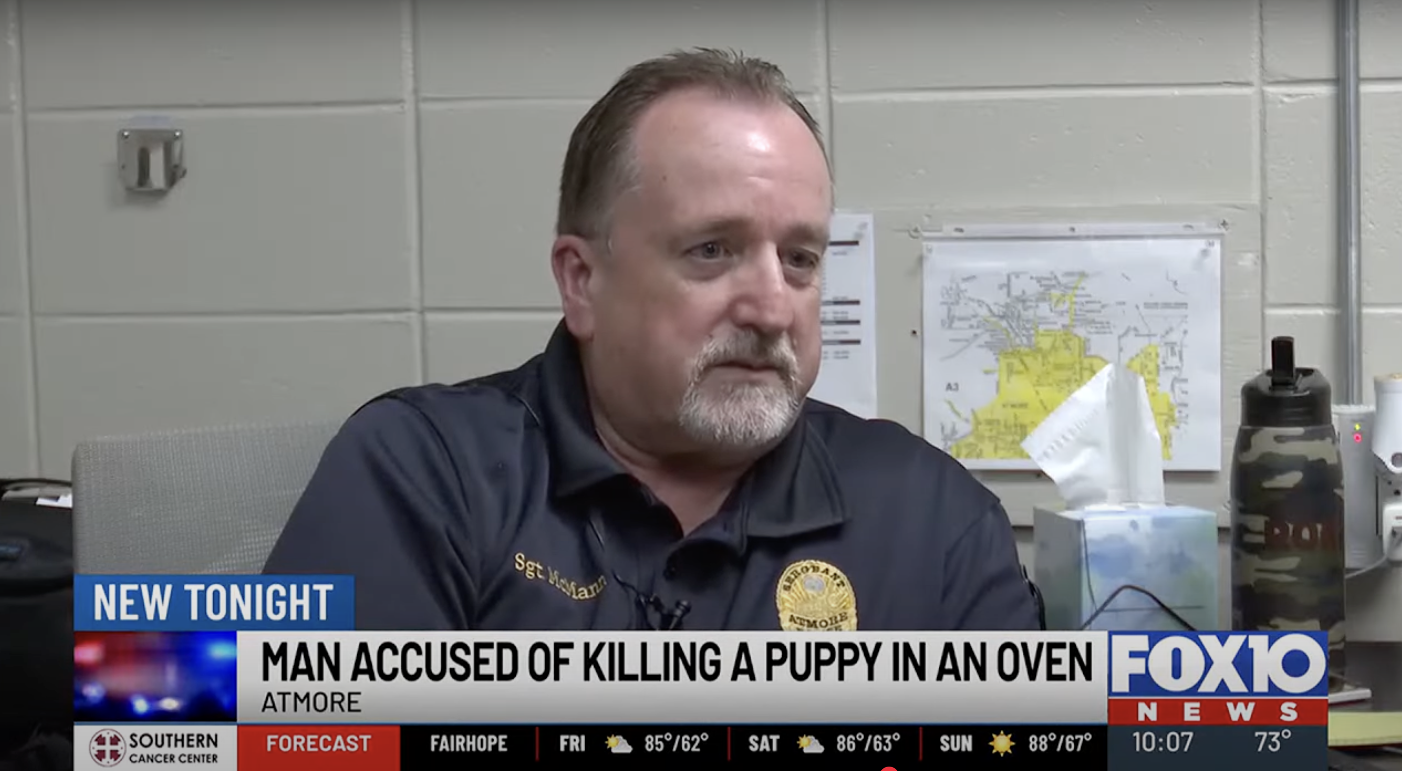 Sergeant Darrell McMann from the Atmore Police Department shared his thoughts on the incident, in a video dated May 23, 2025 | Source: YouTube/FOX10.News.