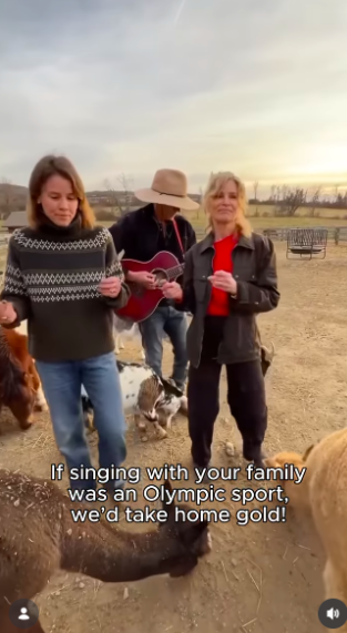 The couple has leaned into the relaxed atmosphere of the farm rather than keeping it separate from their creative lives. Even the animals frequently become part of the audience. | Source: Instagram/kyrasedgwick and kevinbacon