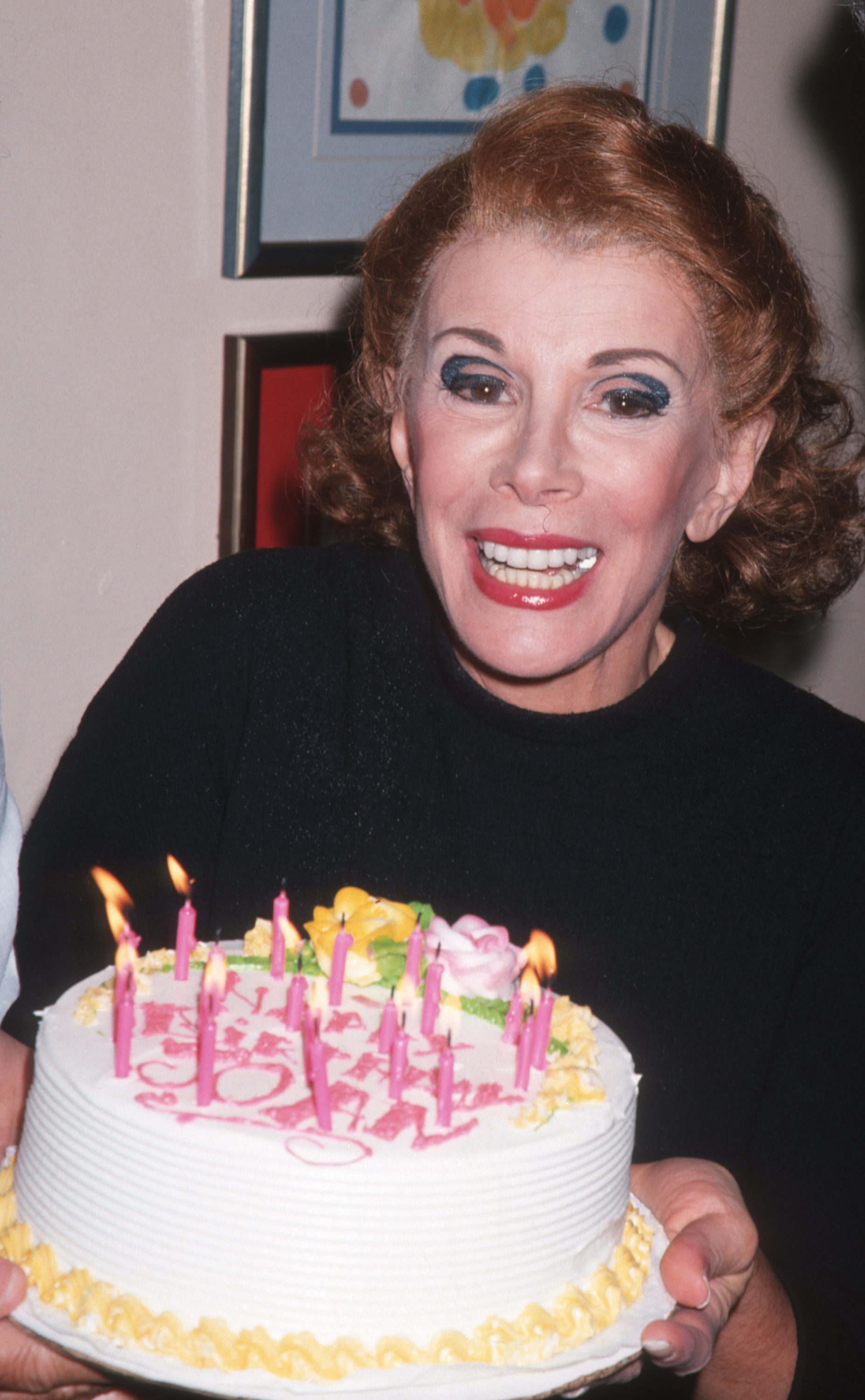 Joan Rivers celebrates her birthday at the "Sally Marr and Her Escorts" cast party in New York City on June 8, 1994, as her appearance remained a visible part of her decades in the spotlight. | Source: Getty Images
