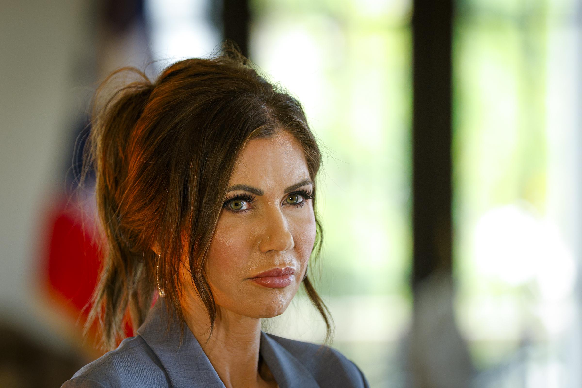 Secretary Kristi Noem meets with Governor Jenniffer González to discuss security and collaboration at La Fortaleza on March 6, 2025, in San Juan, Puerto Rico | Source: Getty Images