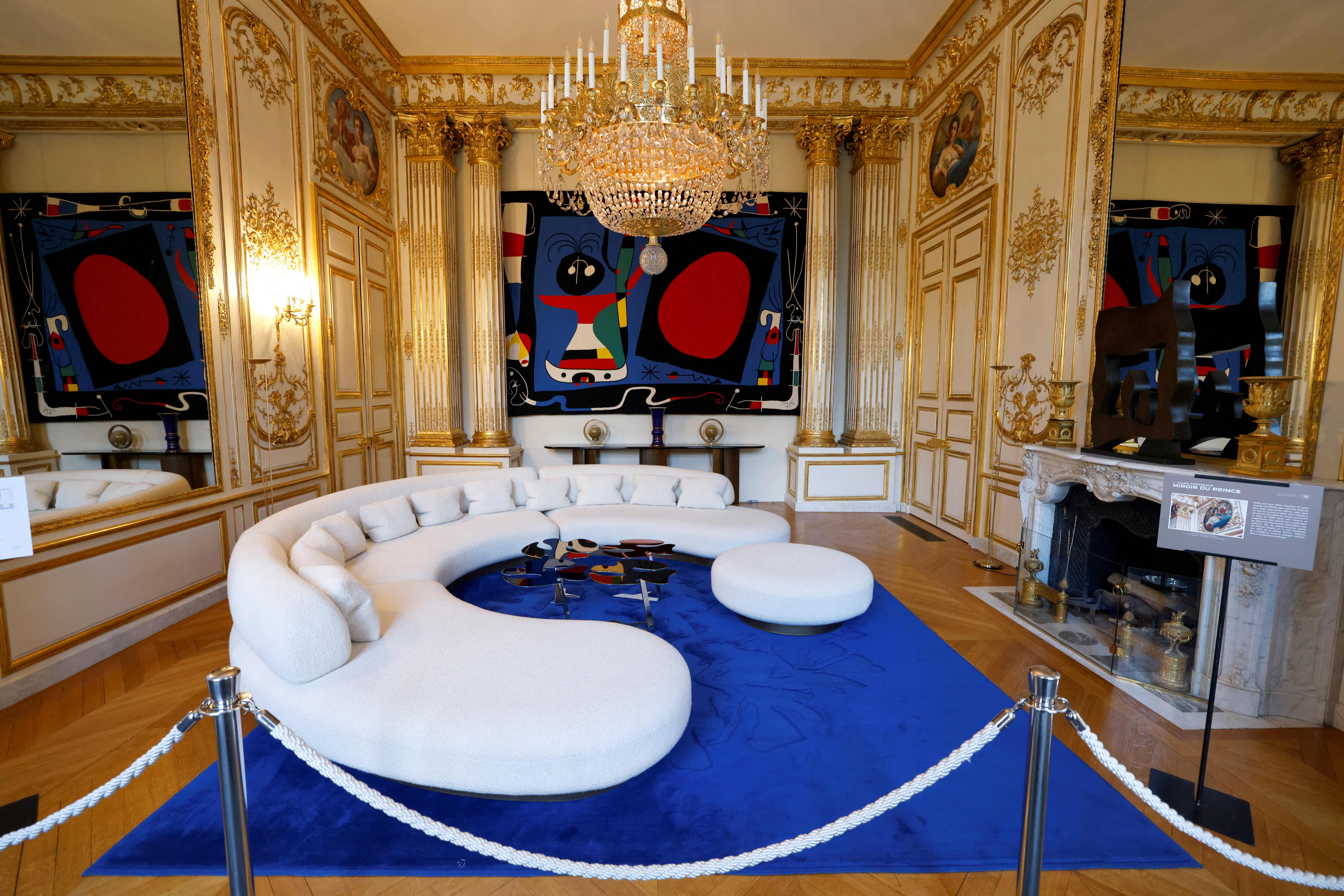 A view of the Pompadour Room in the Élysée Palace in Paris, France on September 16, 2023. | Source: Getty Images