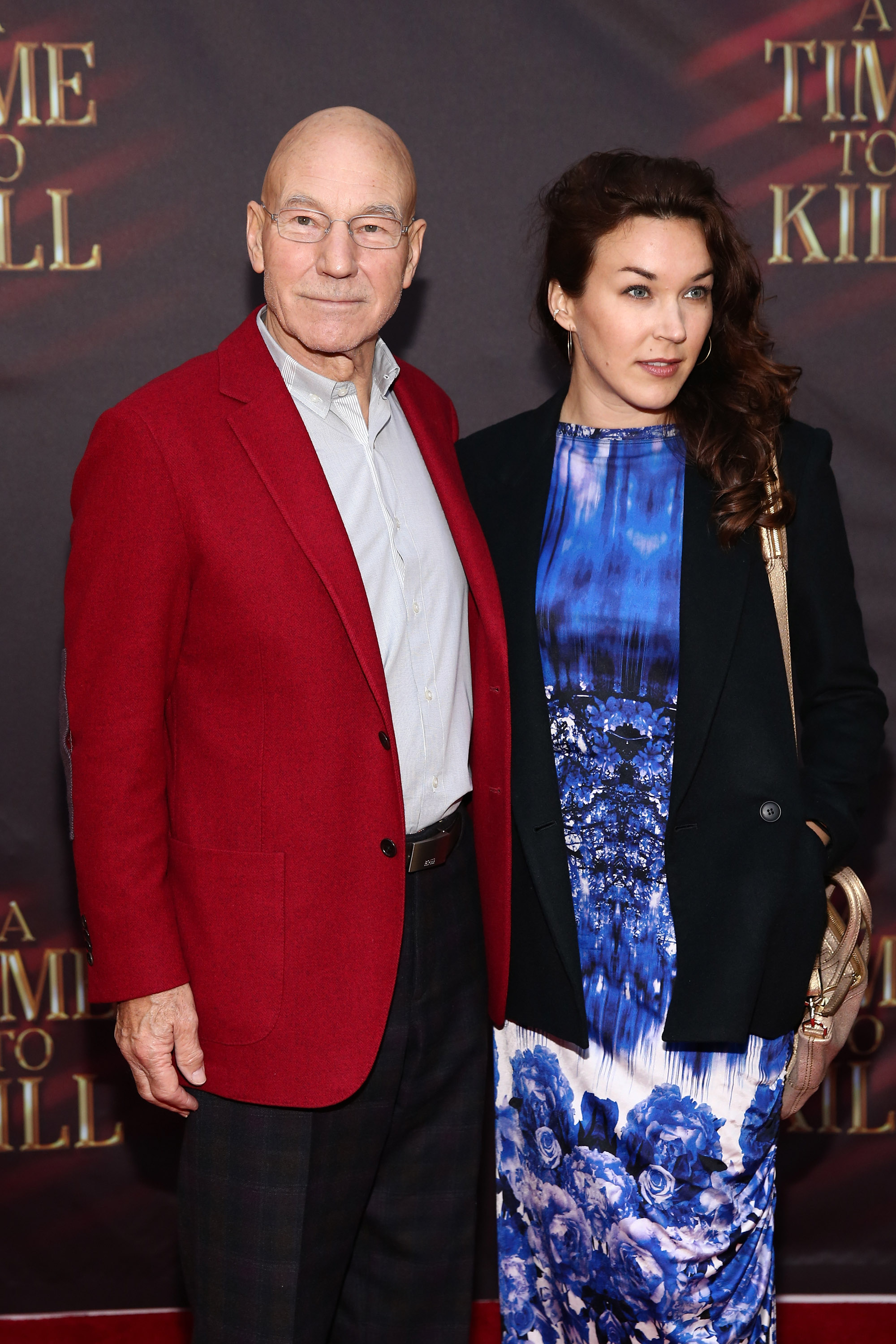 Patrick Stewart poses with his daughter, Sophie Alexandra Stewart, at the Broadway opening night of "A Time to Kill" in New York City in 2013. | Source: Getty Images