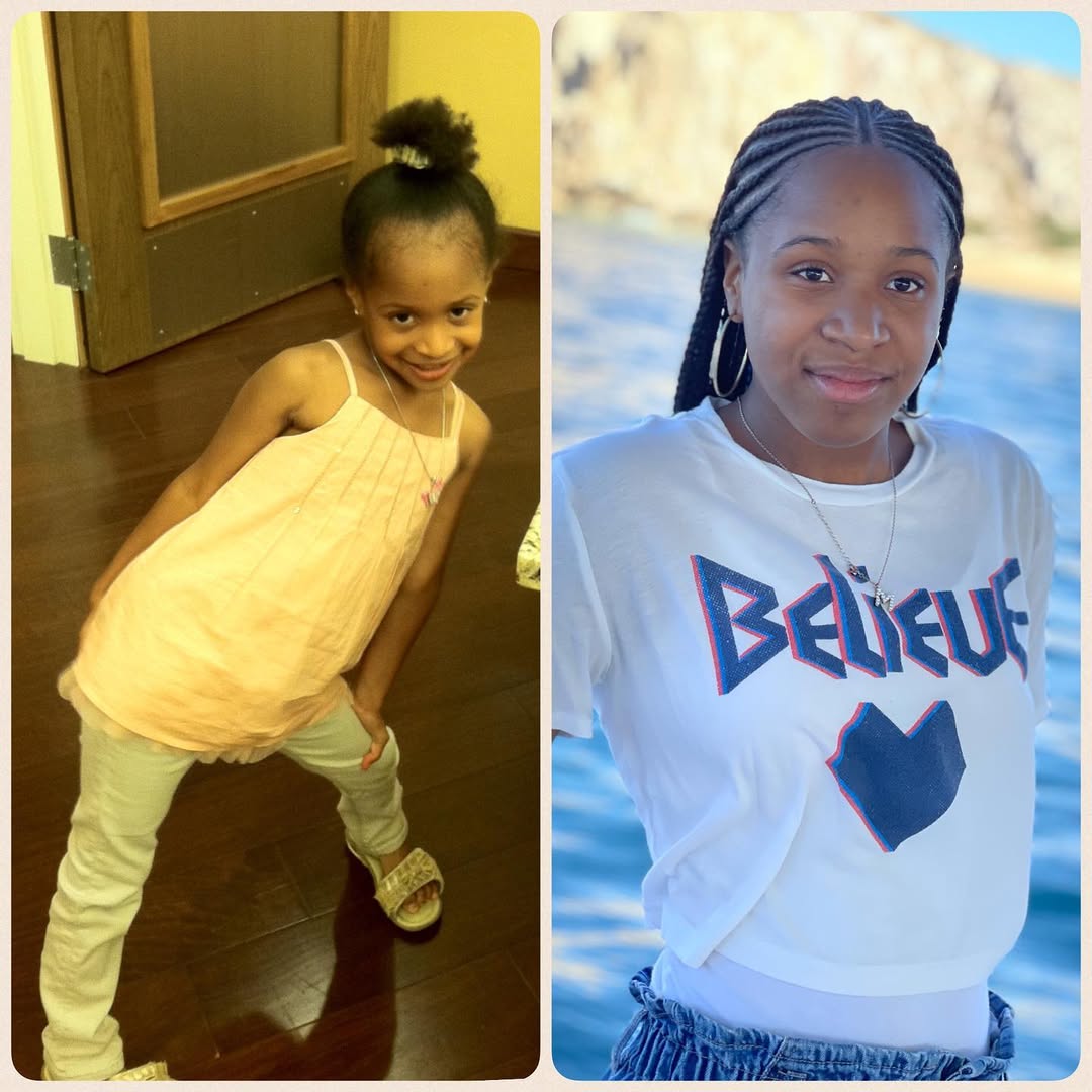 One of the Campbell daughters seen in a post dated June 14, 2021 | Source: Instagram/teddyandtina