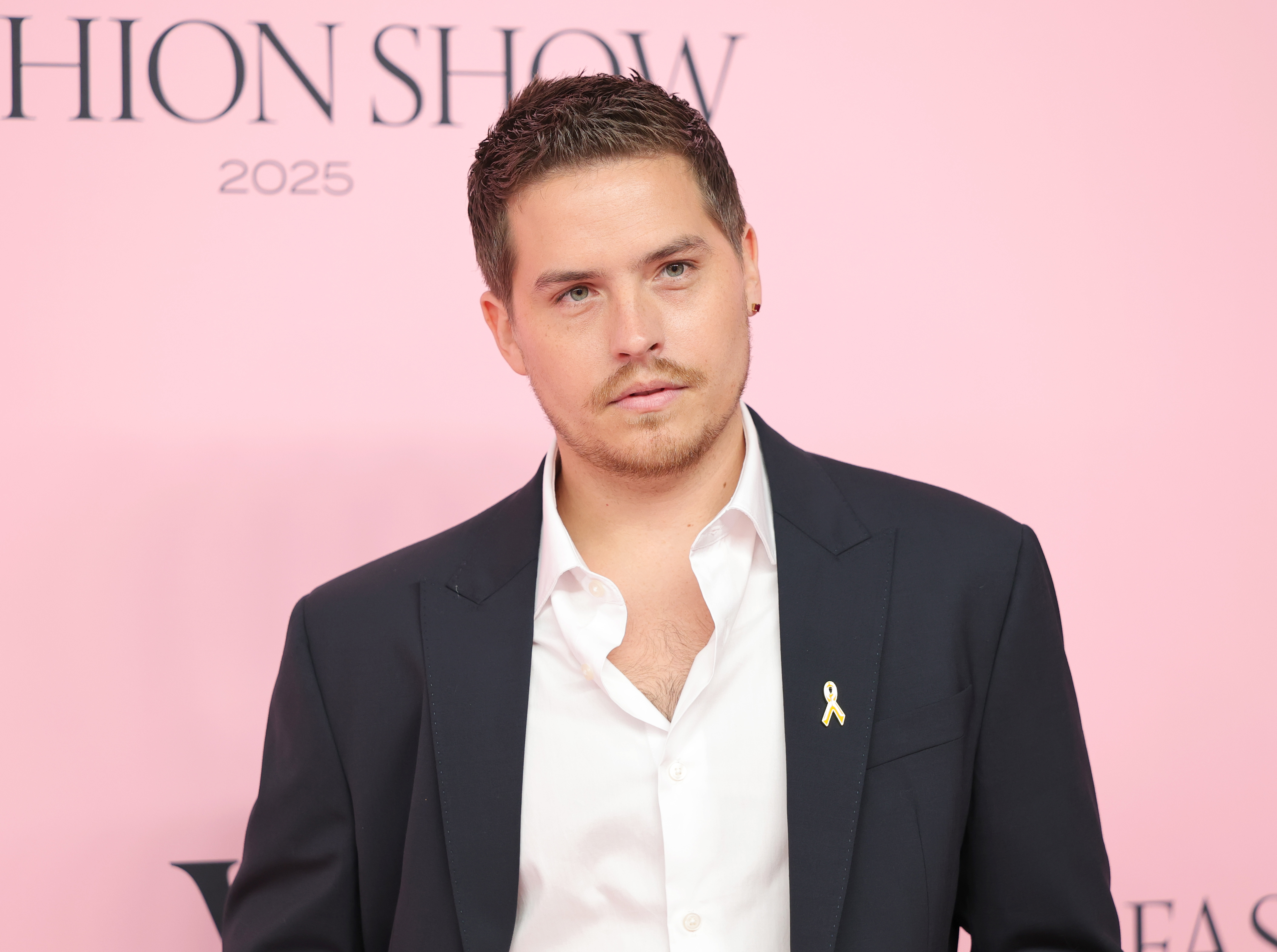 Dylan Sprouse at the Victoria's Secret Fashion Show in New York City on October 15, 2025. | Source: Getty Images