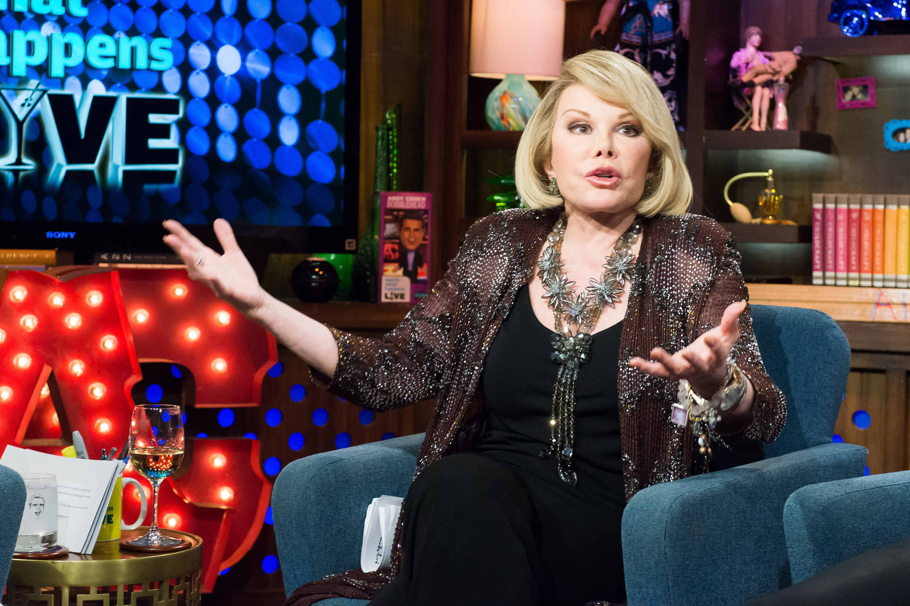 Joan Rivers appears on Season 11 of "Watch What Happens Live" on July 29, 2014. | Source: Getty Images