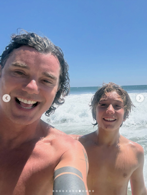 Gavin Rossdale and his youngest son, Apollo Rossdale, somewhere in Malibu, California, on his post celebrating the end of the summer uploaded on September 3, 2026. | Source: Instagram/gavinrossdale