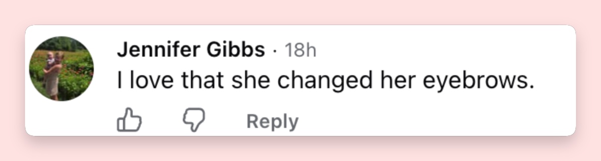A viewer praised Amanda's updated eyebrow look, welcoming the change from her earlier bold styling. | Source: Facebook/ Daily Mail Video