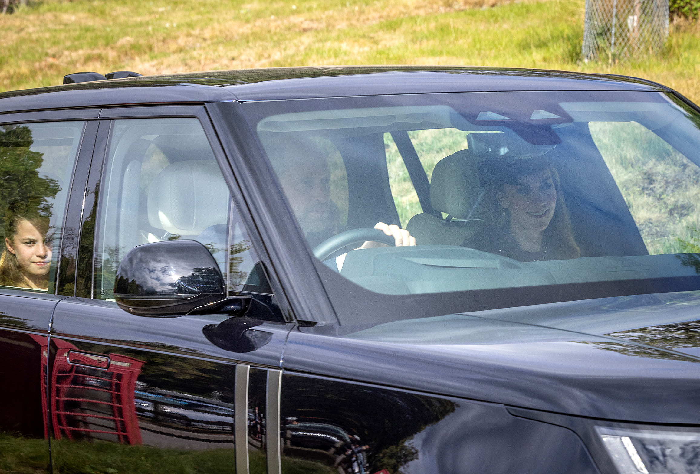 Prince William, Prince of Wales, Catherine, Princess of Wales, and Princess Charlotte of Wales attend a church service in Crathie, Aberdeenshire | Source: Getty Images
