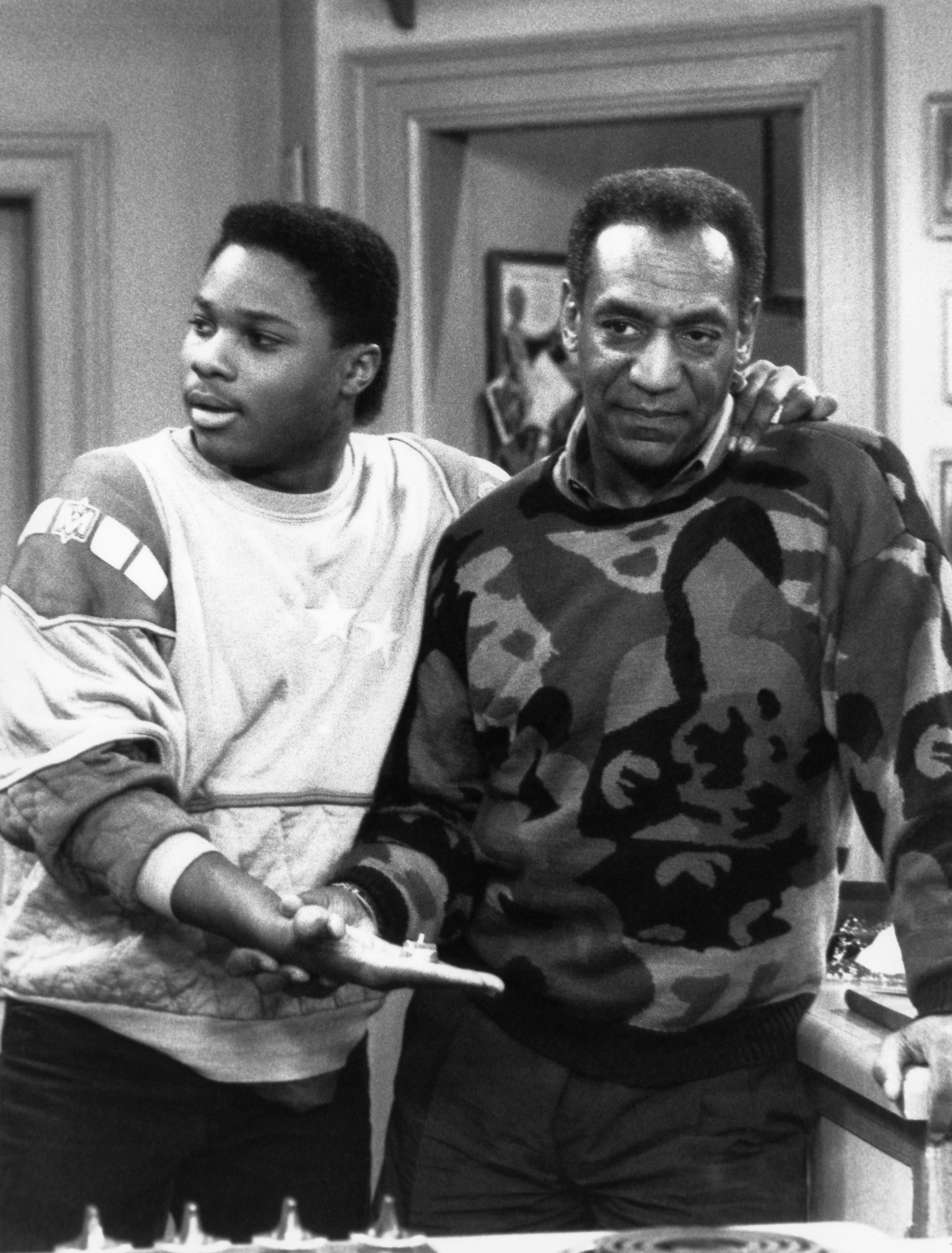 Malcolm-Jamal Warner and Bill Cosby on "The Cosby Show," on November 19, 2007 | Source: Getty Images