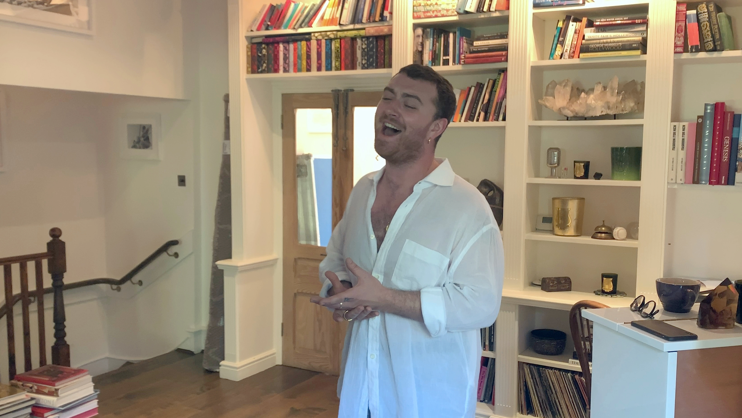 Sam Smith pictured during season 6 of "The Red Nose Day Special" on May 16, 2020 | Source: Getty Images