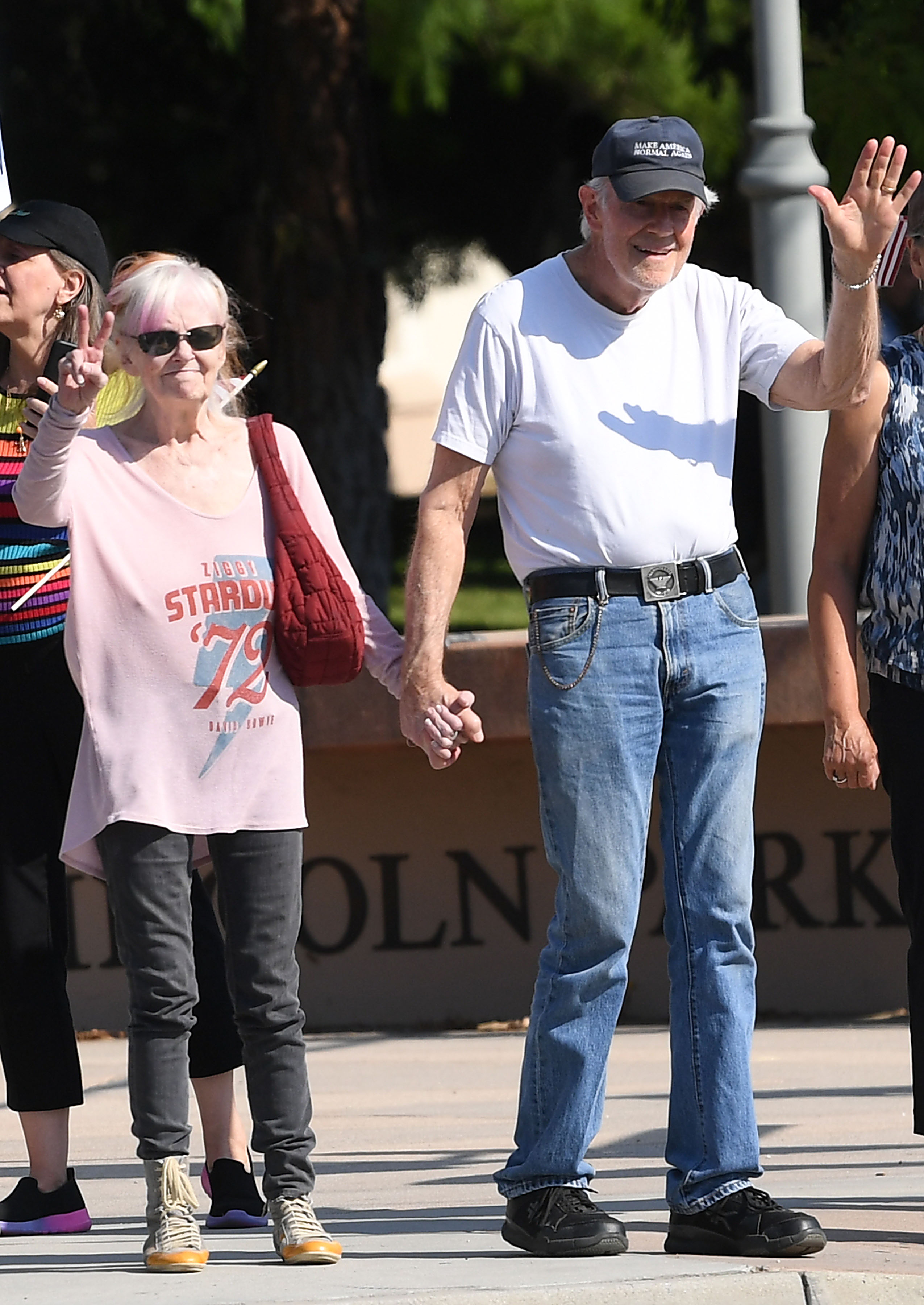 Shelley Fabares and Mike Farrell out and about on July 18, 2025, in Los Angeles, California | Source: Getty Images
