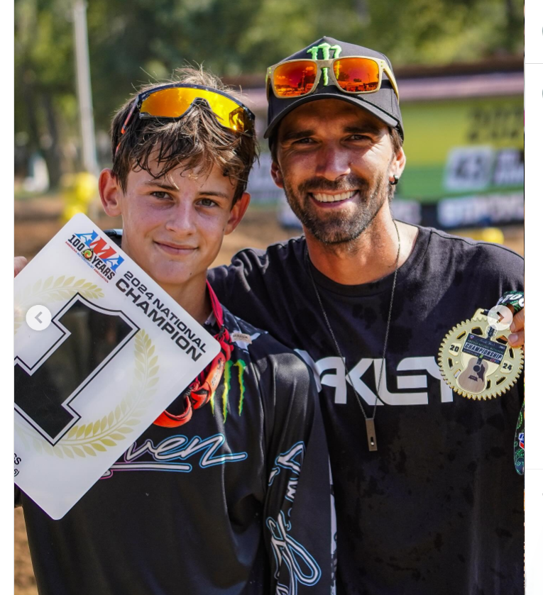 Aidan Zingg phootographs with a man after he wins the supermini-2 competition, from a post dated August 7, 2024 | Source: Instagram/aidanzingg