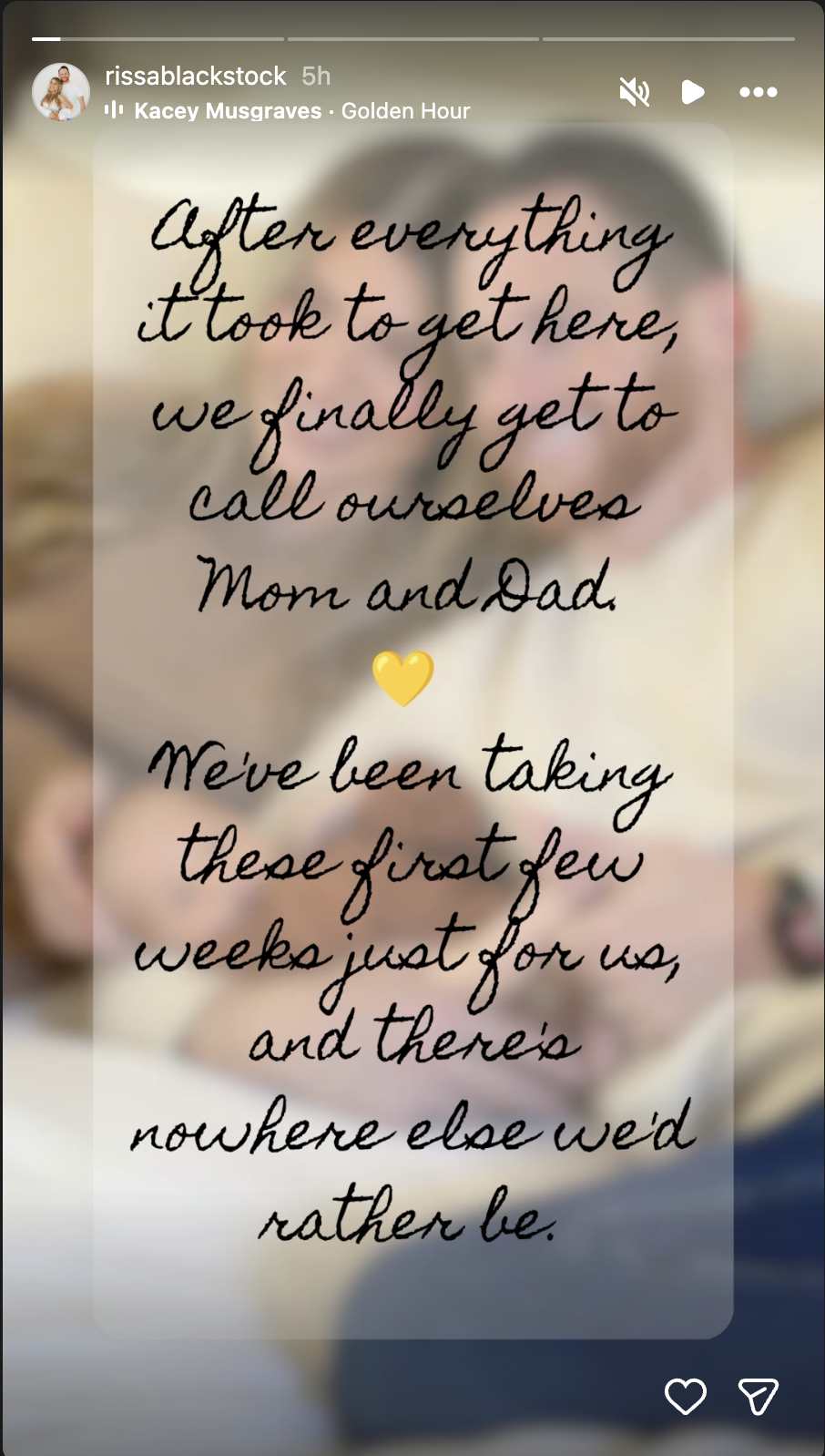 Marissa Blackstock reflects on the journey to parenthood as she and husband Shelby Blackstock begin their first weeks as "Mom and Dad." | Source: Instagram/rissablackstock