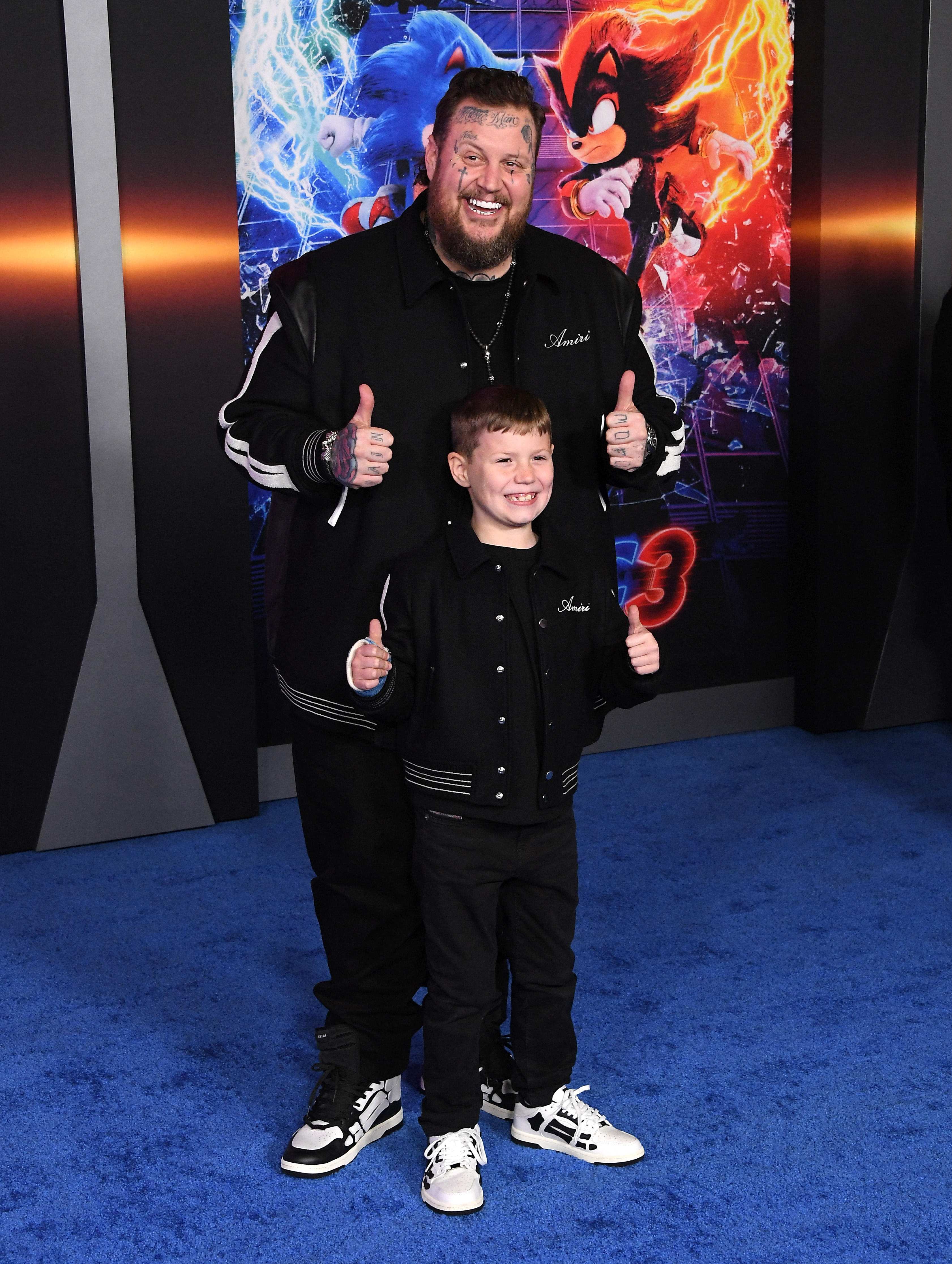 Jelly Roll and Noah "Buddy" DeFord at the Los Angeles premiere of Paramount's "Sonic the Hedgehog 3" at TCL Chinese Theatre in Hollywood, California, on December 16, 2024 | Source: Getty Images