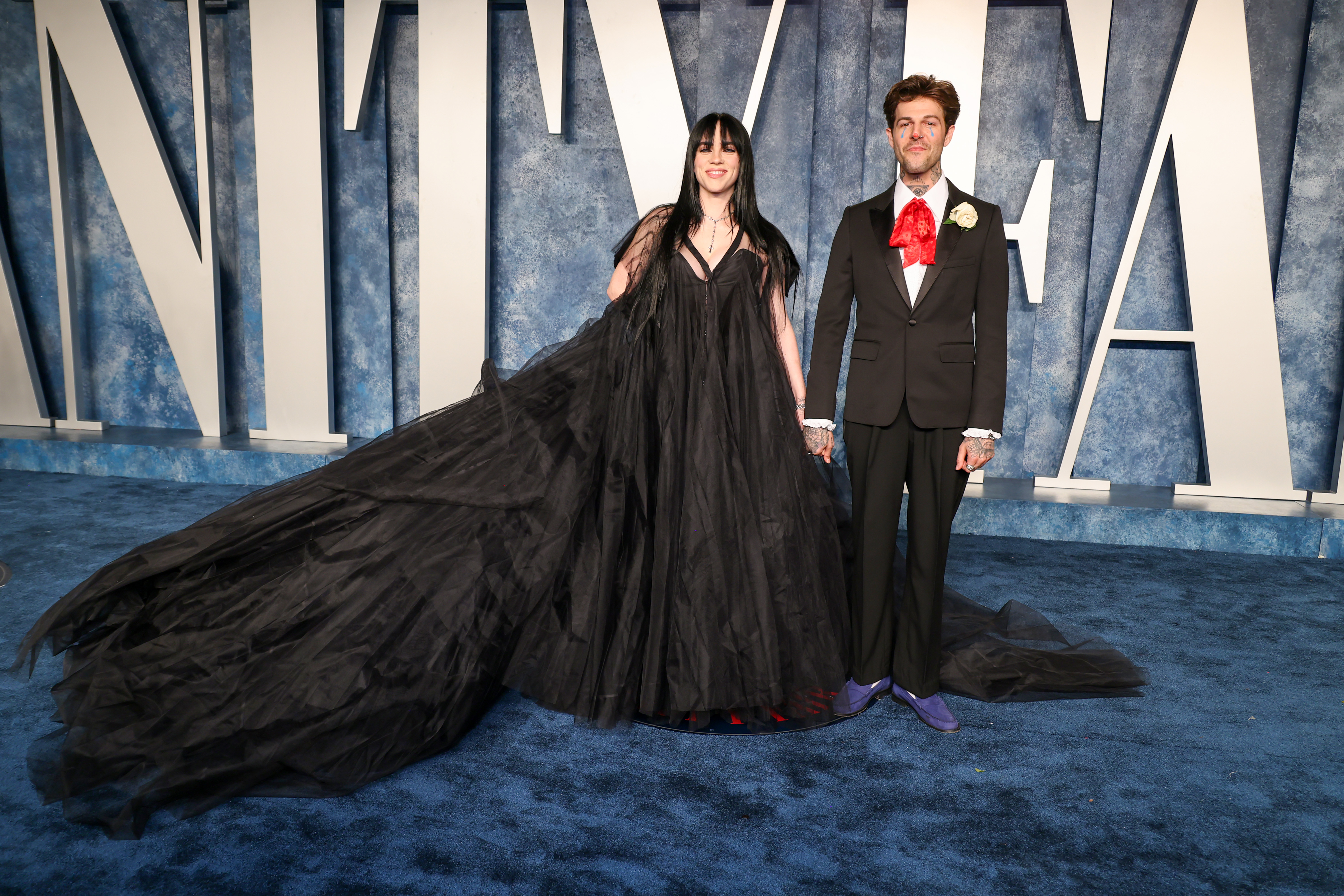 Billie Eilish and Jesse Rutherford attend the Vanity Fair Oscar Party Hosted By Radhika Jones at Wallis Annenberg Center for the Performing Arts in Beverly Hills, California, on March 12, 2023 | Source: Getty Images