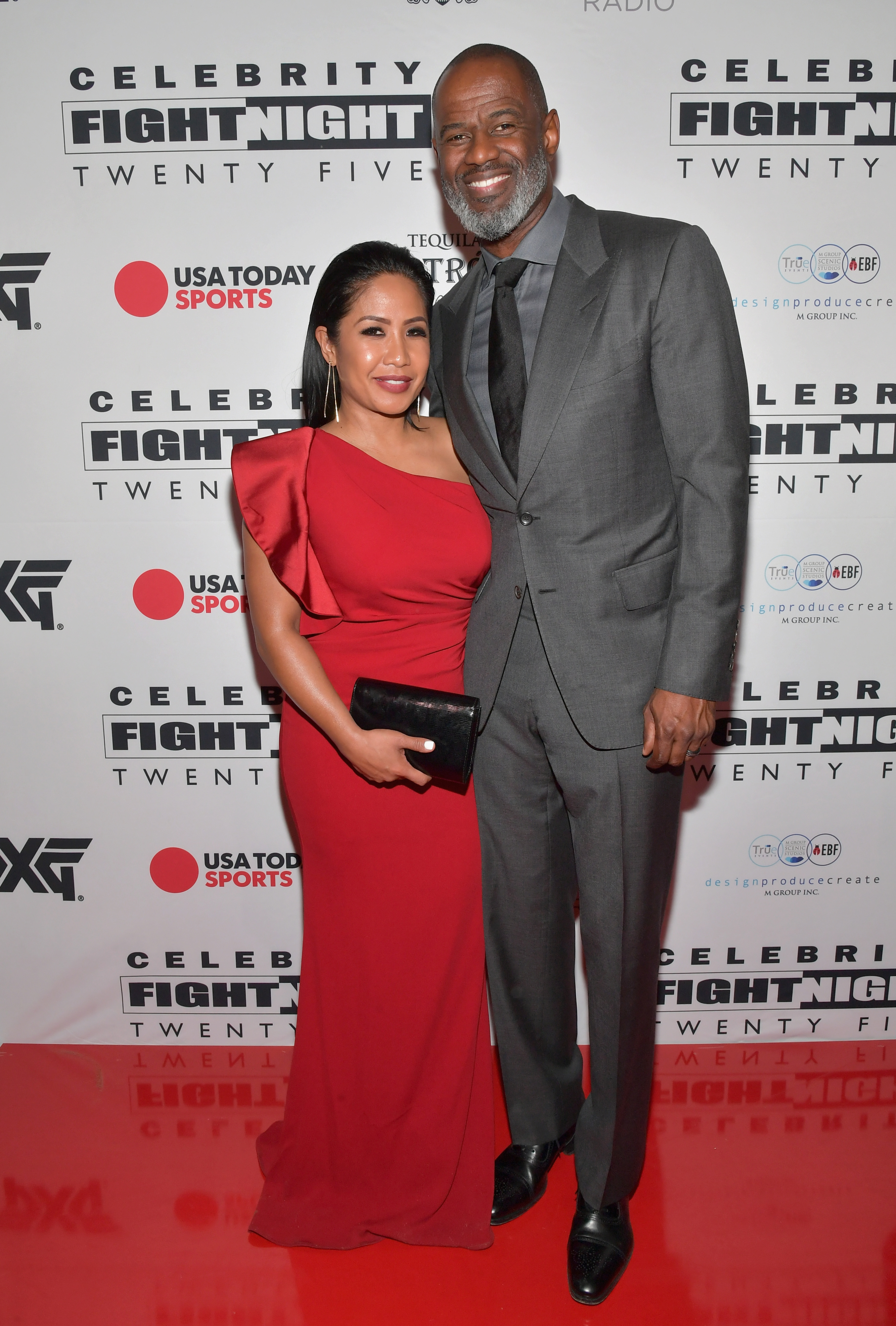 Leilani Mendoza and Brian McKnight Sr. at Celebrity Fight Night XXV in Phoenix, Arizona on March 23, 2019. | Source: Getty Images
