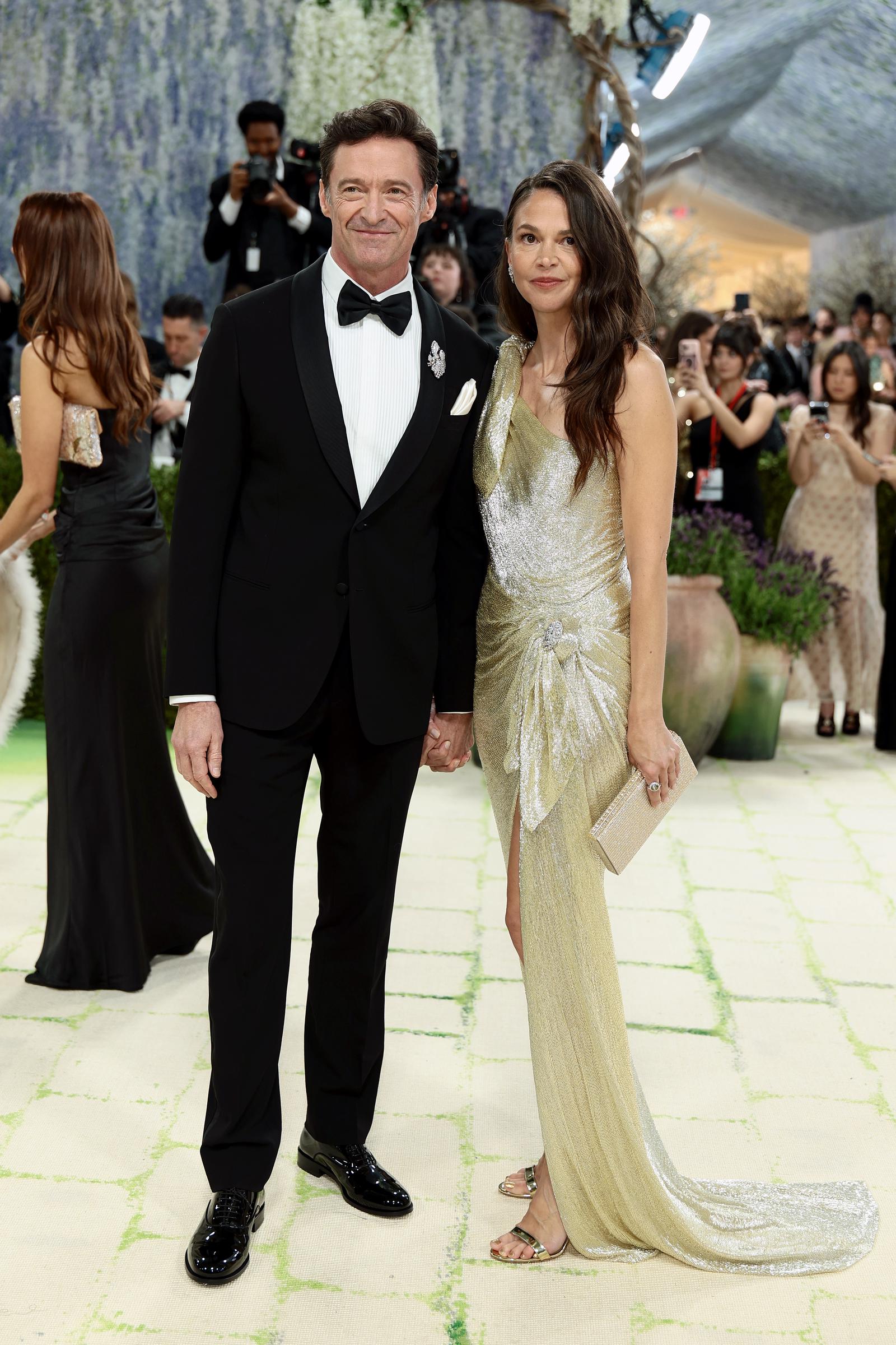 Hugh Jackman and Sutton Foster attend the Met Gala celebrating "Costume Art" at The Metropolitan Museum of Art on May 4, 2026, in New York City | Source: Getty Images