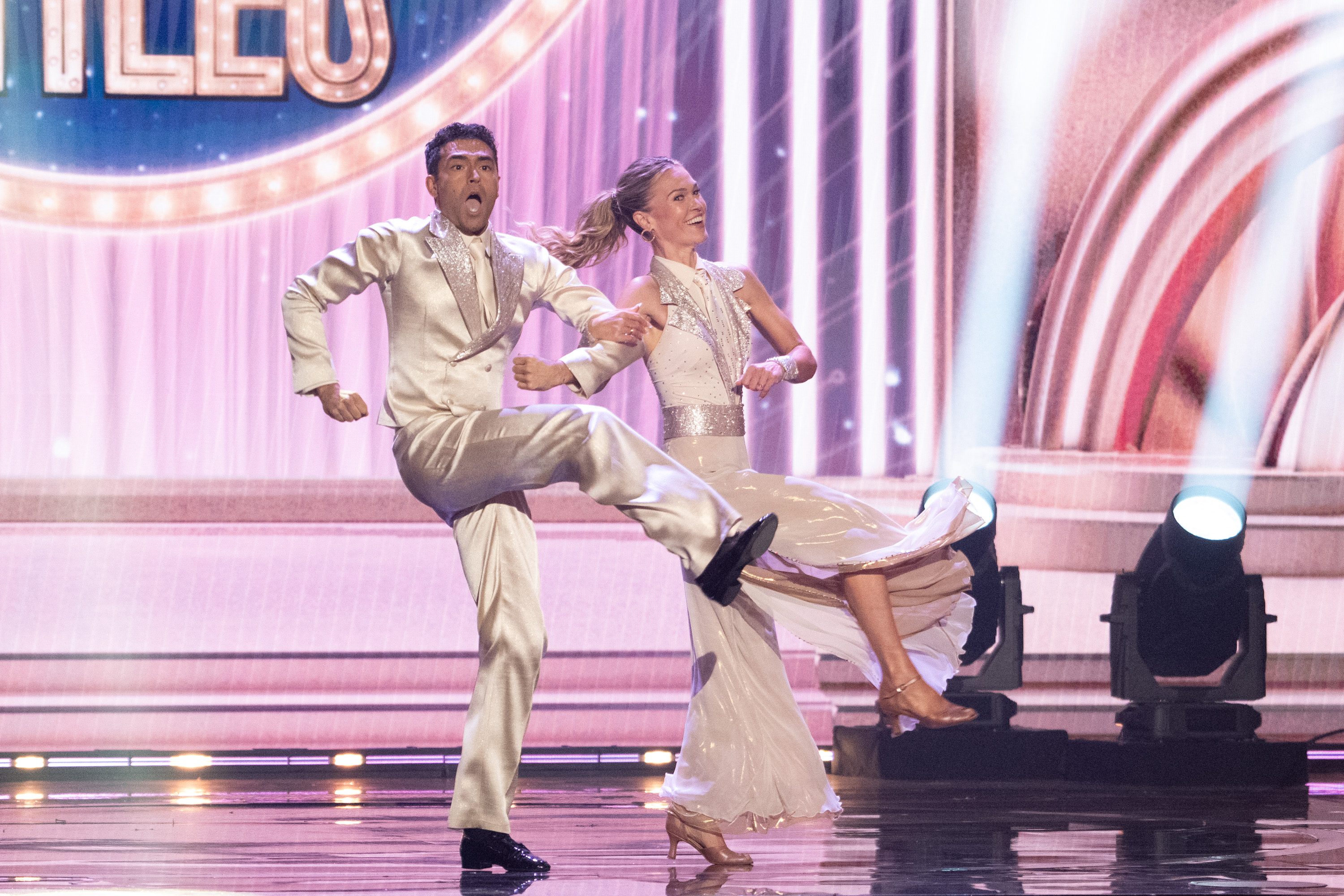 The routine earned a standing ovation from the ballroom audience, while the judges praised several aspects of Stiles' performance. Bruno Tonioli told her, "You're a great actor and a great dancer," while Carrie Ann Inaba called her "very radiant." | Source: Getty Images