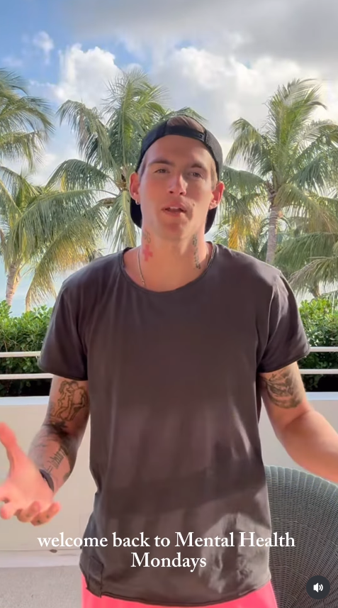 Presley Gerber continues his "Mental Health Mondays" series in a November 2024 video, speaking directly to viewers about recovery and the importance of finding common ground with others facing similar struggles. | Source: Instagram/presleygerber