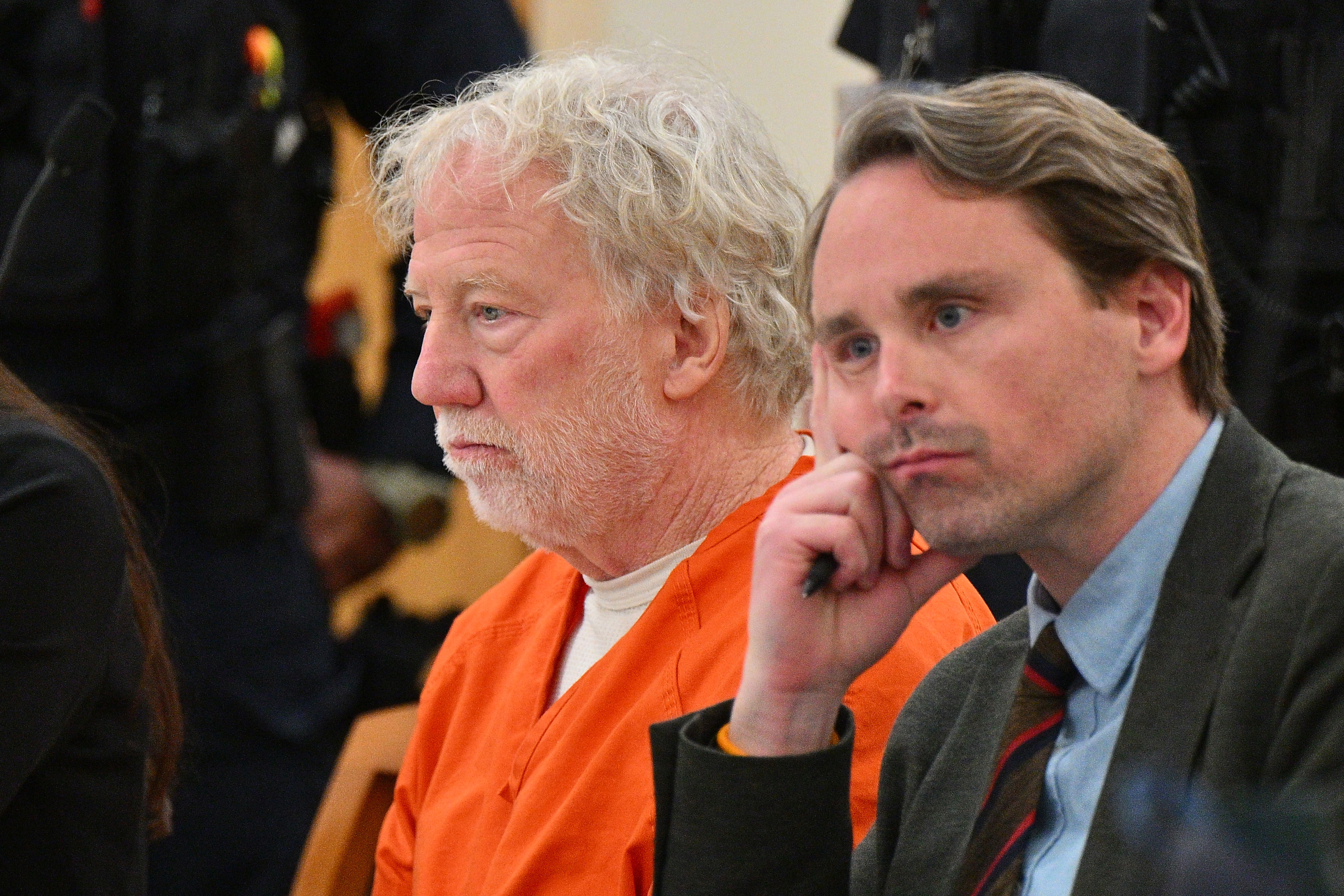 The January allegations brought Busfield before a New Mexico court, months before the indictment was dismissed. He sat beside defense attorney Christopher Allen Dodd during a January 20, 2026, hearing at the Bernalillo County Courthouse. | Source: Getty Images