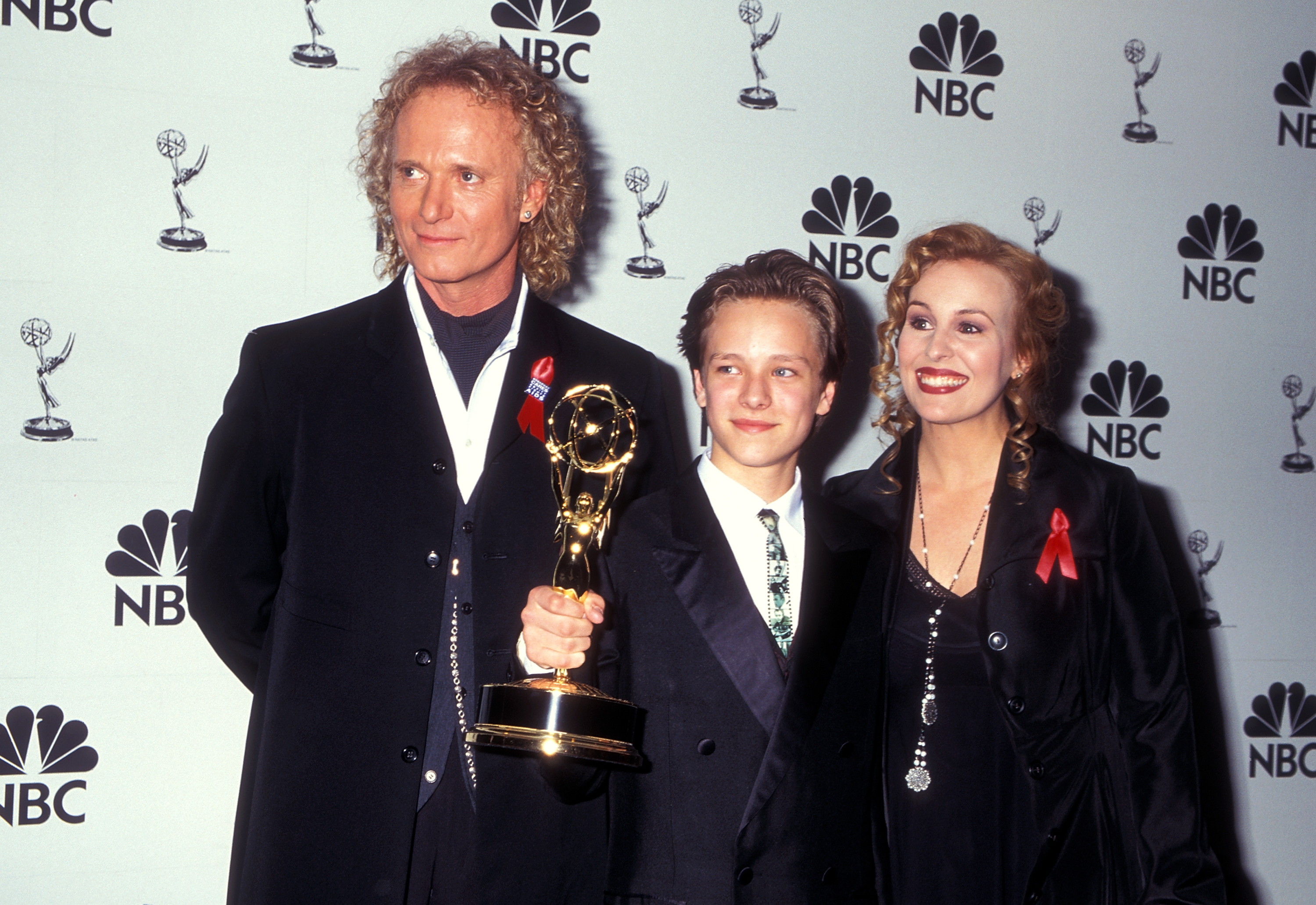 Anthony Geary, Jonathan Jackson, and Genie Francis during the 22nd Annual Daytime Emmy Awards at the Marriott Marquis Hotel on May 19, 1995, in New York City | Source: Getty Images