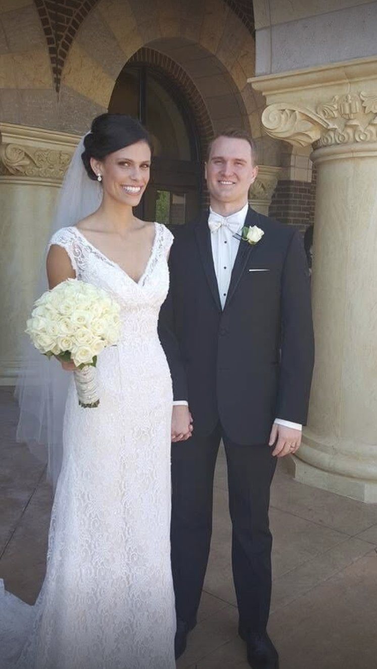 Monique and Spencer Tepe posing for a photo during their wedding day, posted on January 10, 2026. | Source: Facebook/Tiffany Taylor Arnesen